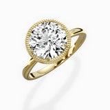 Milgrain Solitaire Engagement Ring
