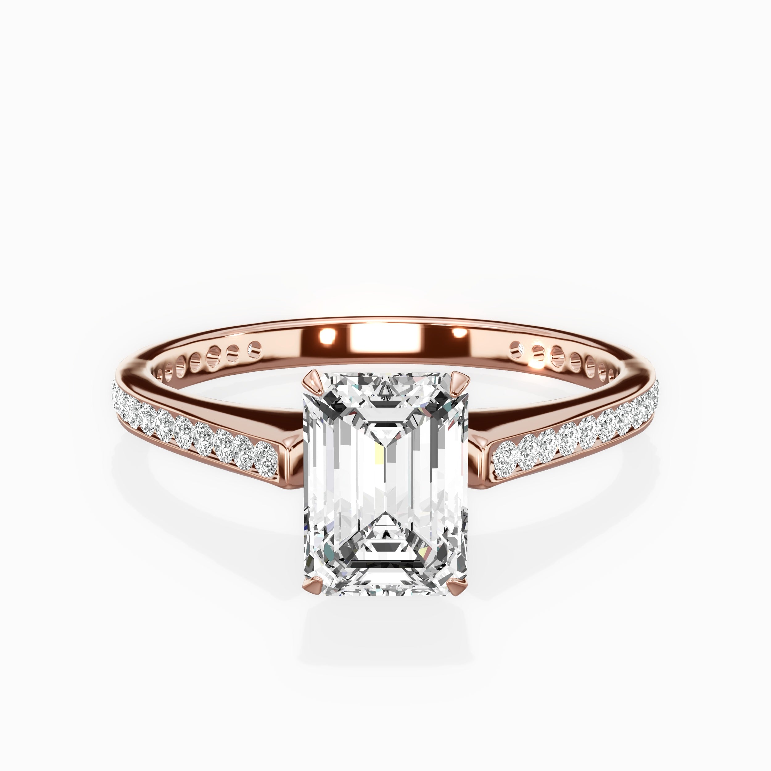 Channel Set Solitaire Engagement Ring