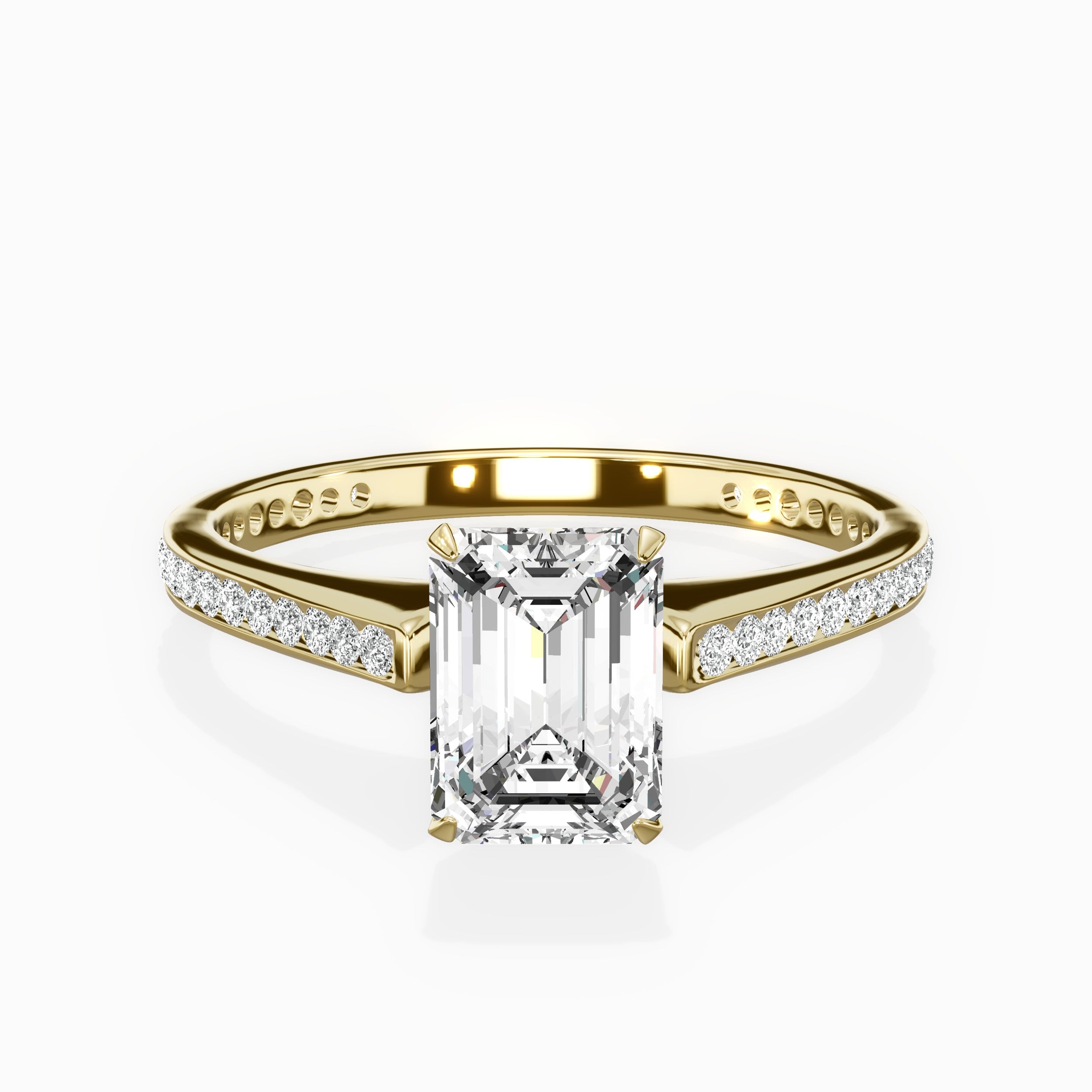 Channel Set Solitaire Engagement Ring
