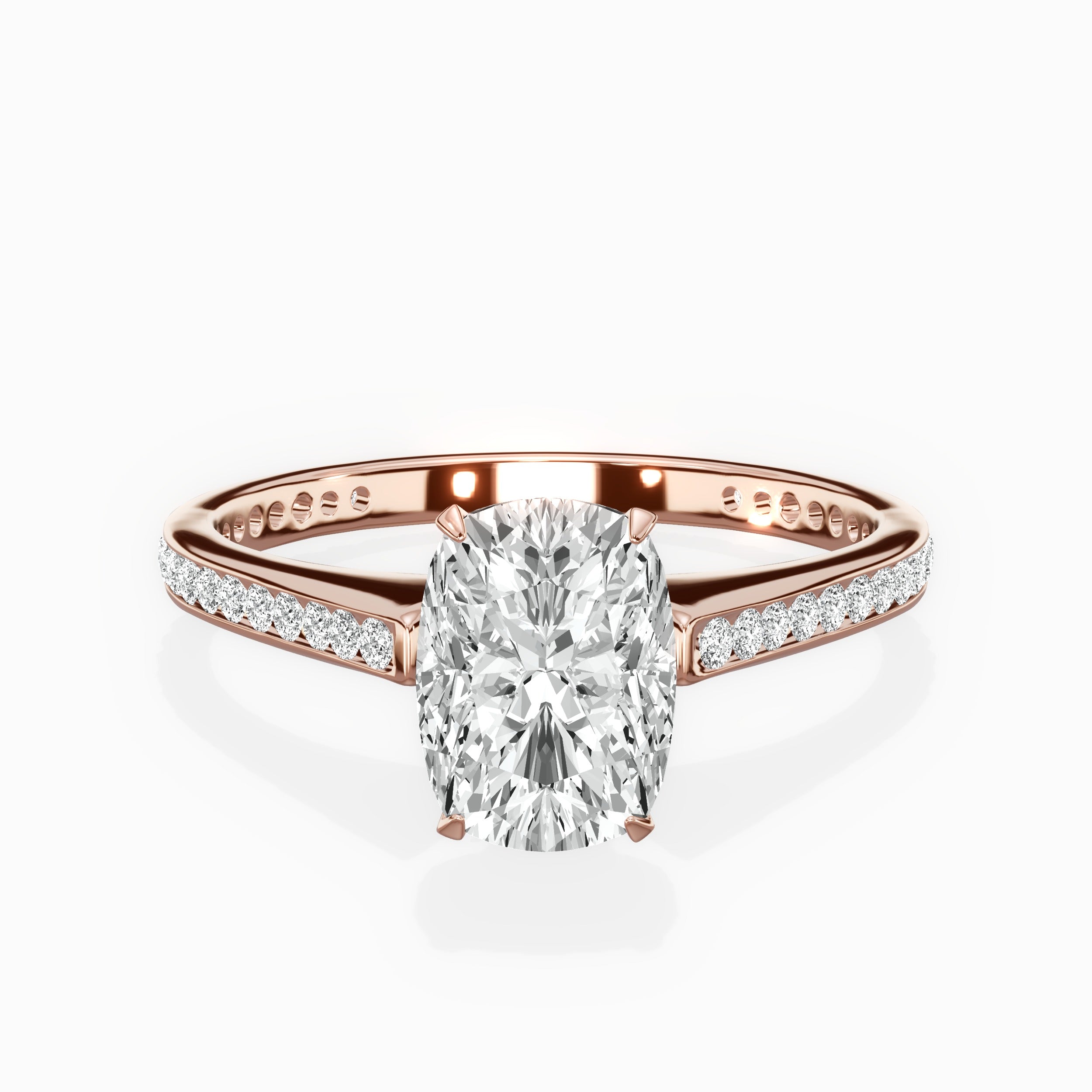 Channel Set Solitaire Engagement Ring