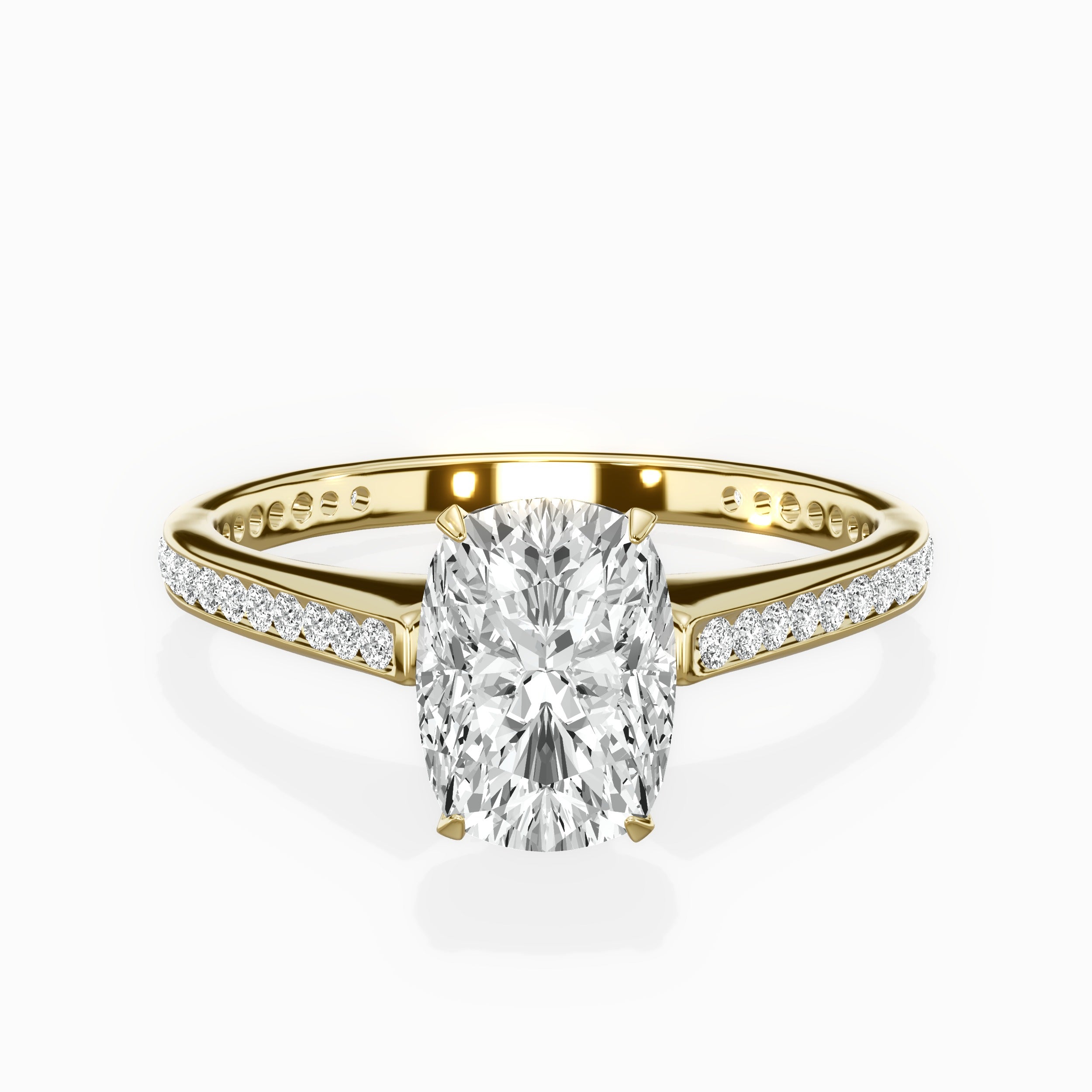 Channel Set Solitaire Engagement Ring