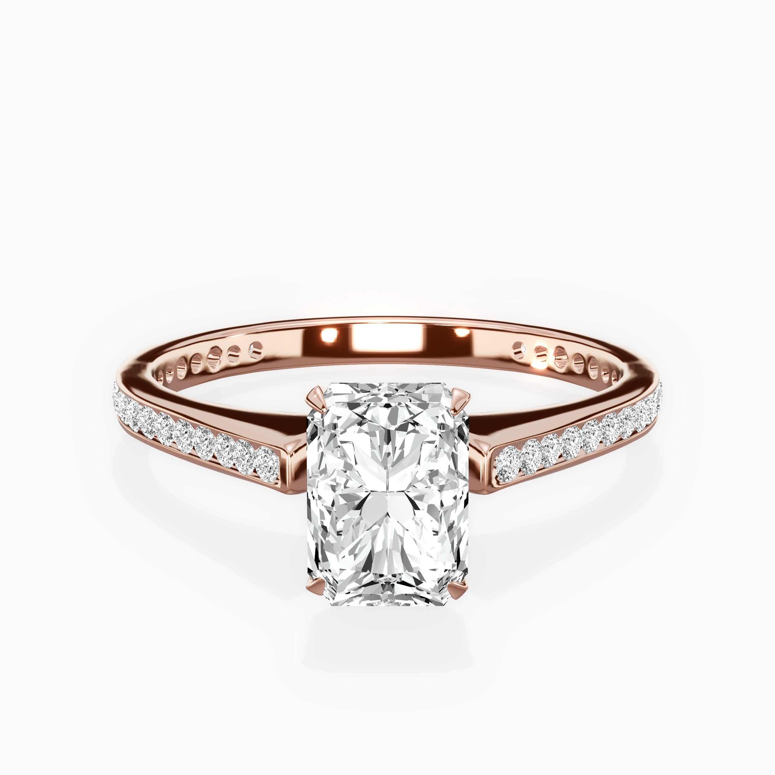 Channel Set Solitaire Engagement Ring