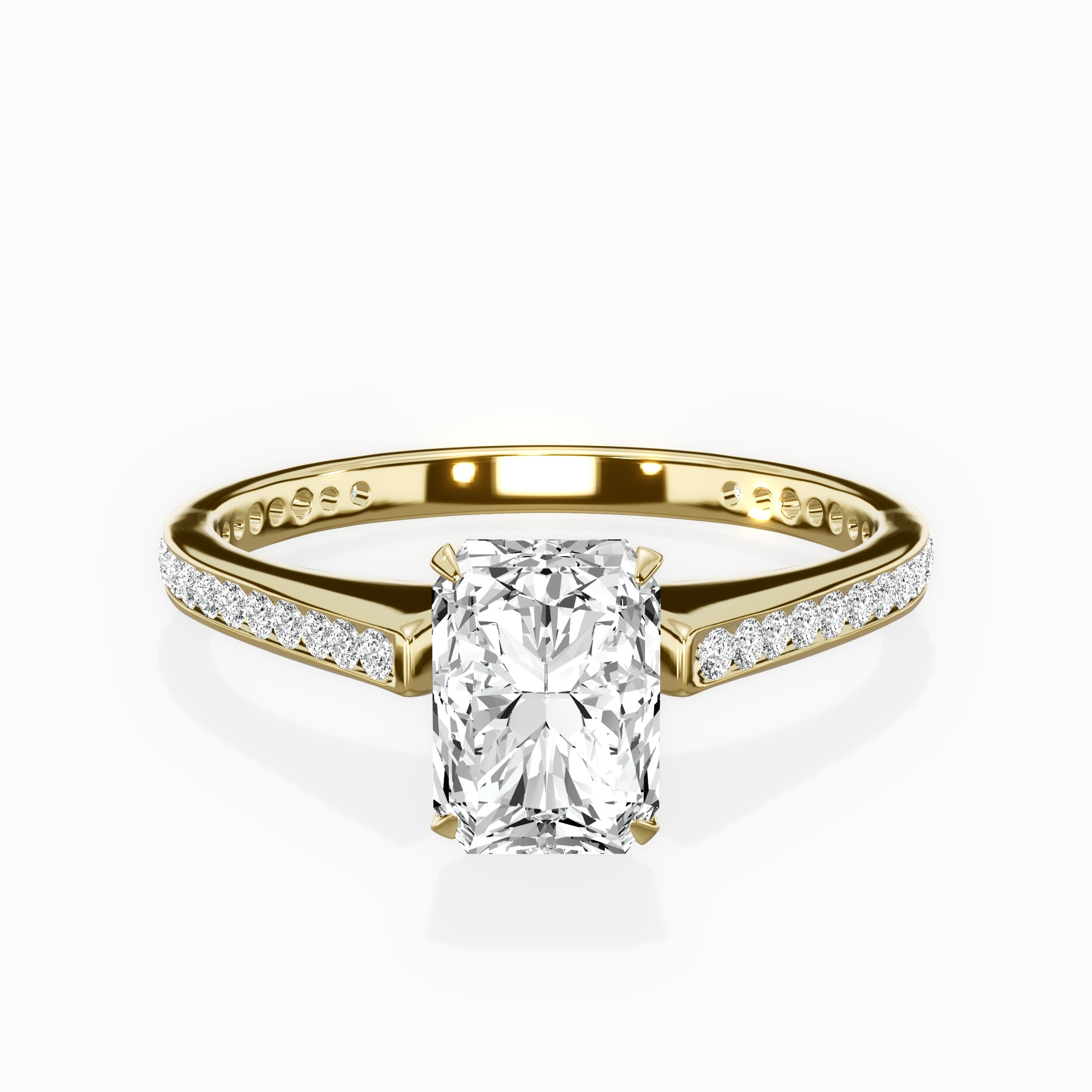 Channel Set Solitaire Engagement Ring