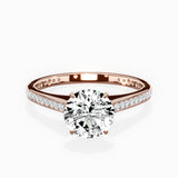Channel Set Solitaire Engagement Ring