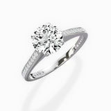 Channel Set Solitaire Engagement Ring
