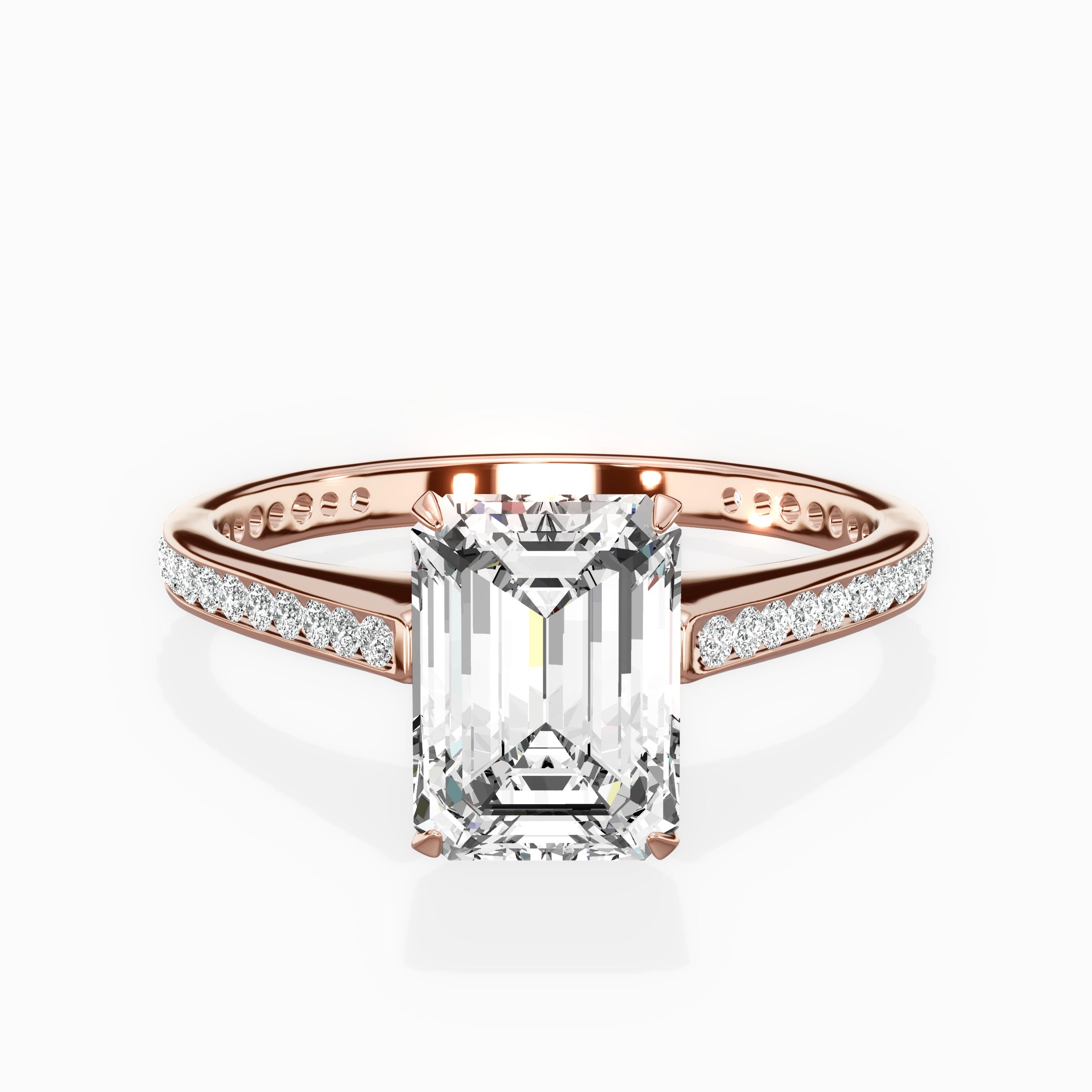Channel Set Solitaire Engagement Ring