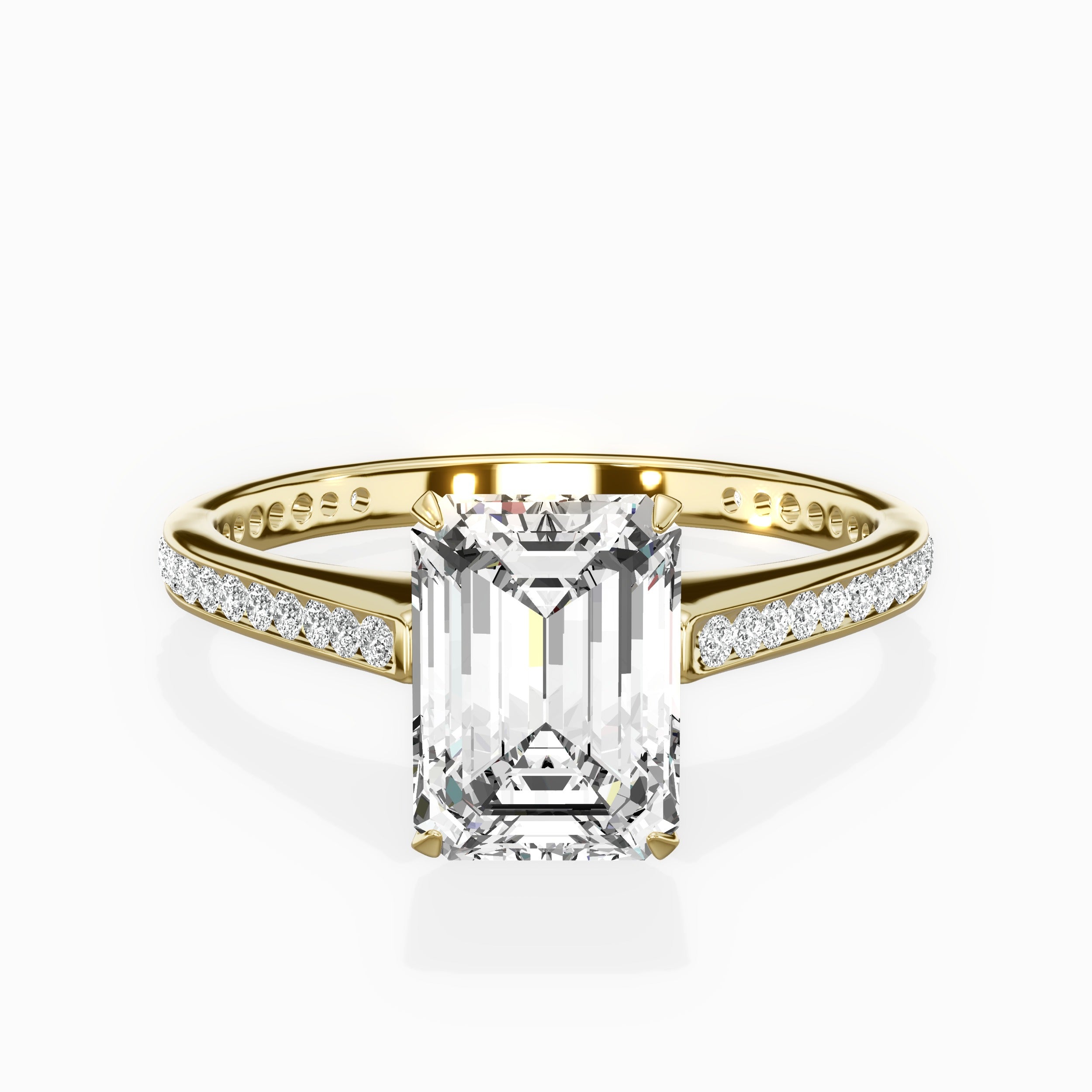 Channel Set Solitaire Engagement Ring