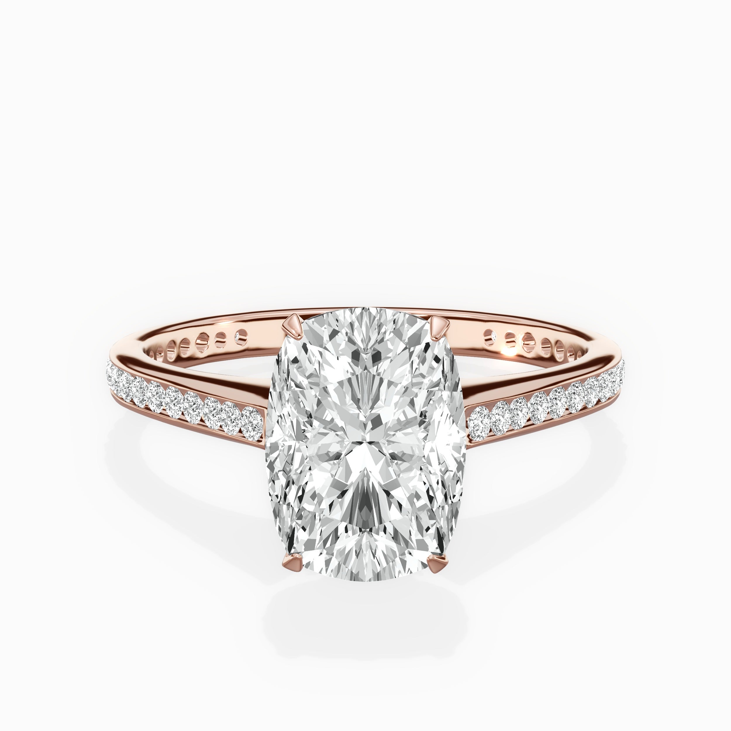 Channel Set Solitaire Engagement Ring