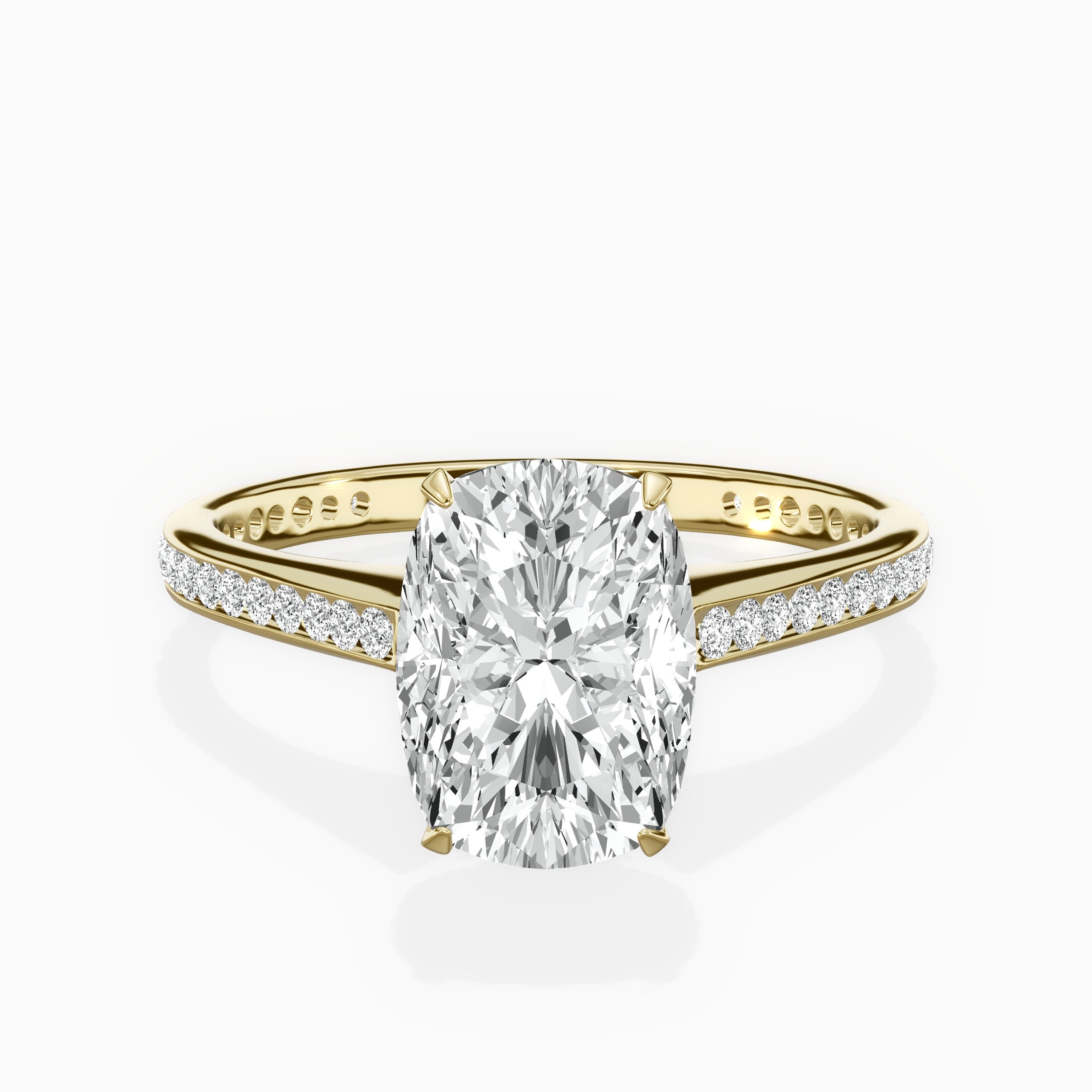 Channel Set Solitaire Engagement Ring