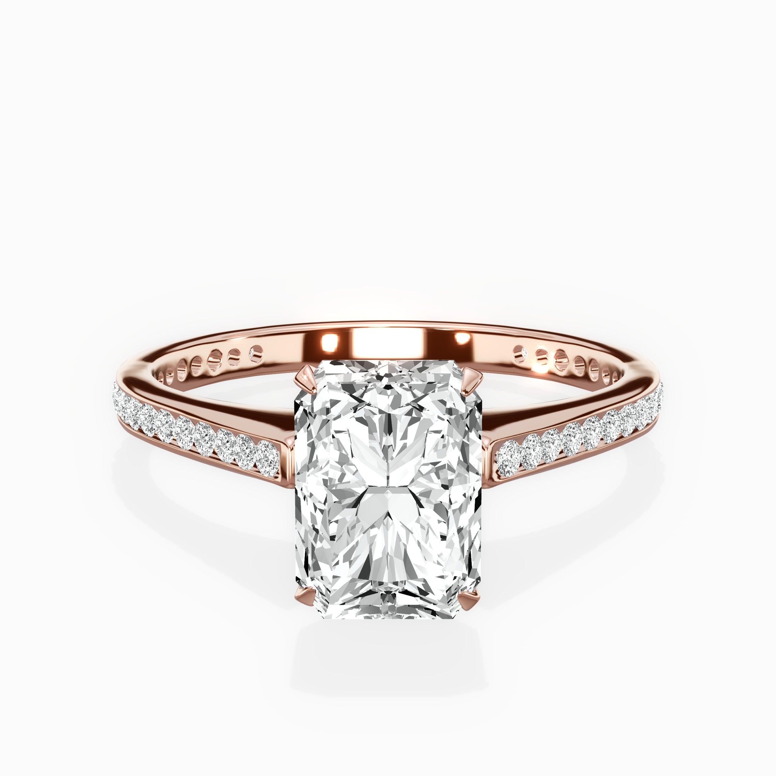 Channel Set Solitaire Engagement Ring