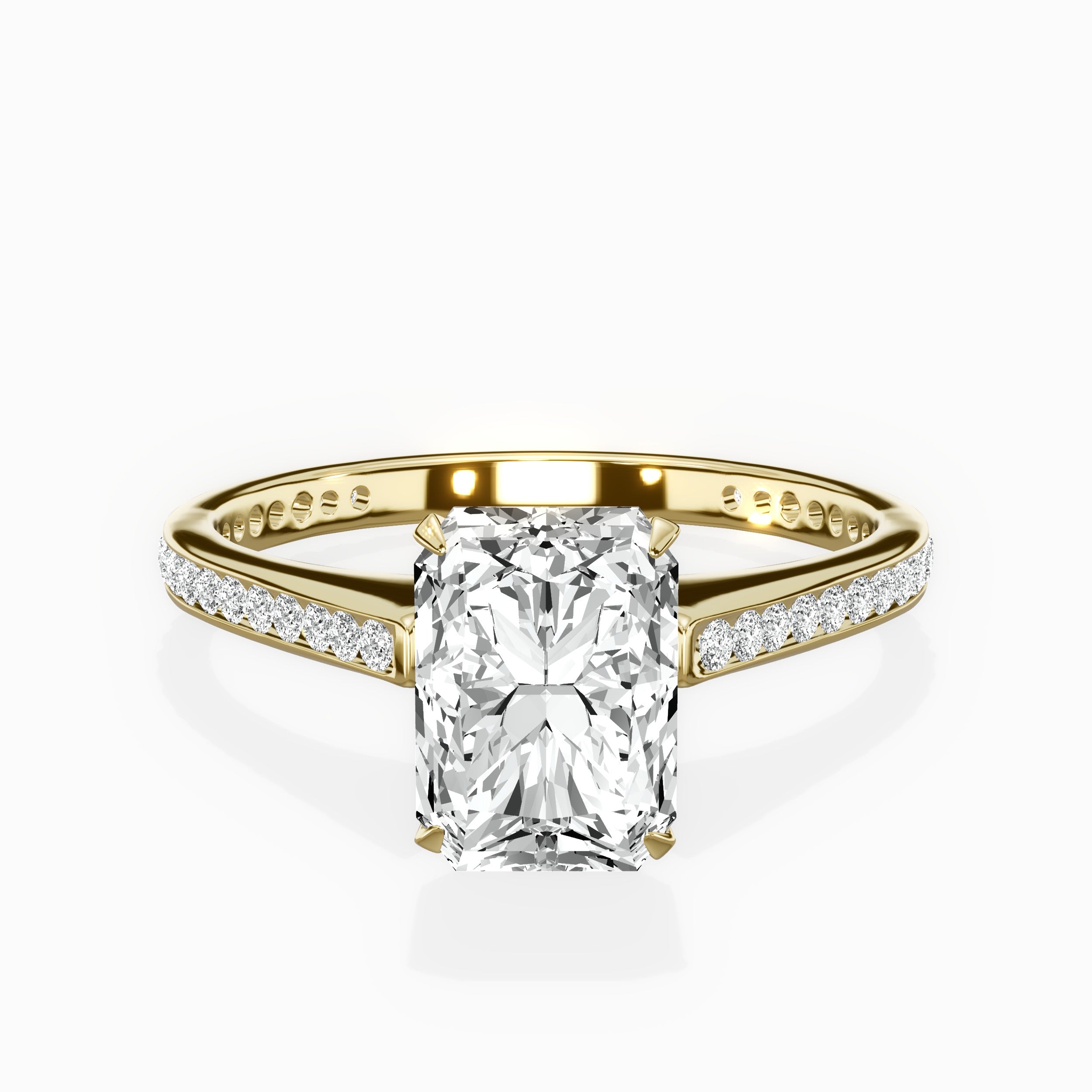 Channel Set Solitaire Engagement Ring