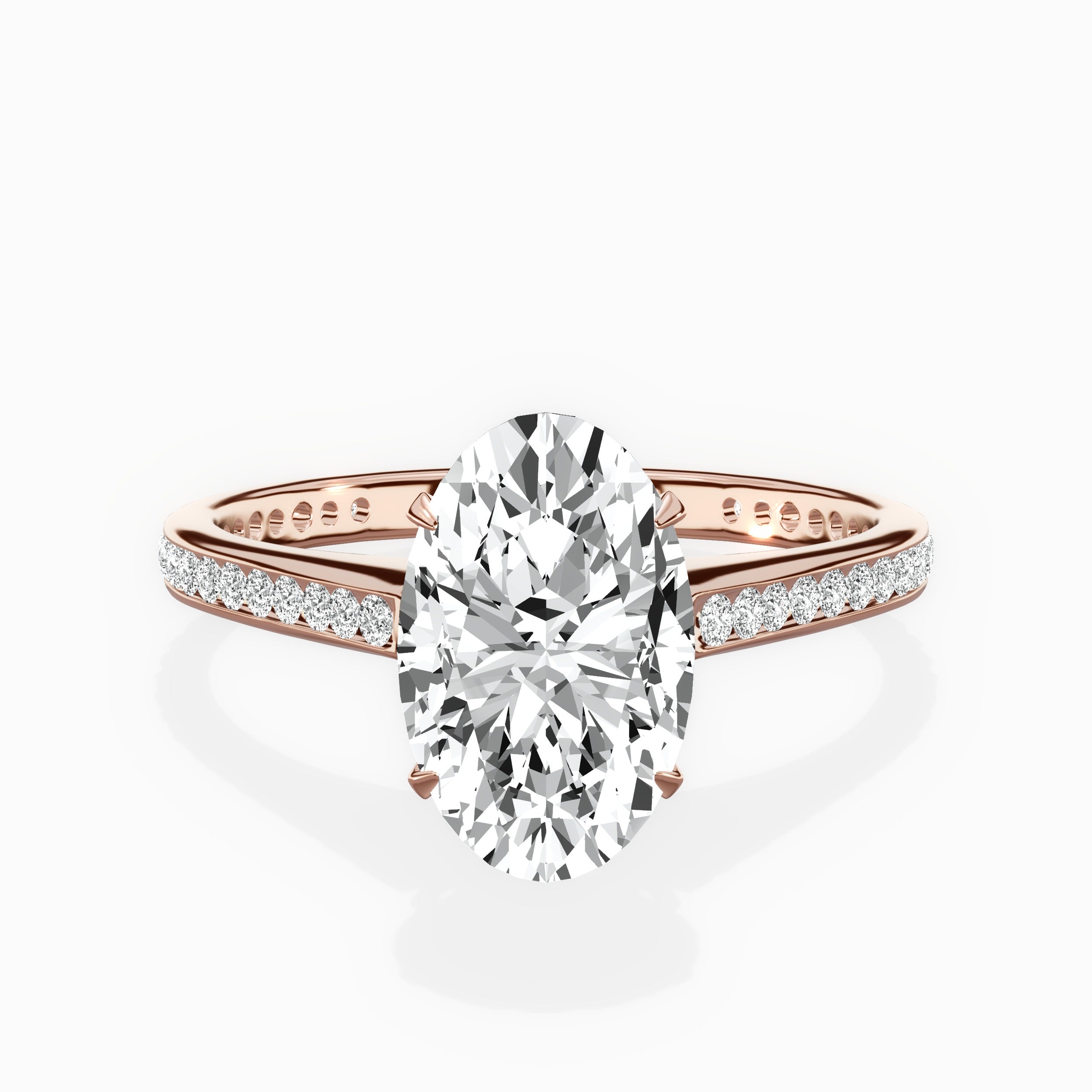 Channel Set Solitaire Engagement Ring