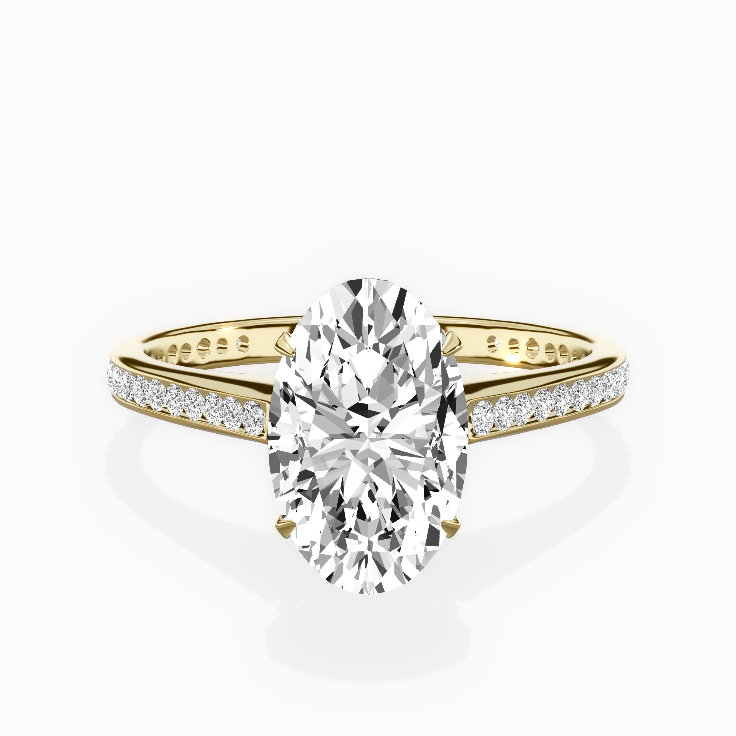 Channel Set Solitaire Engagement Ring