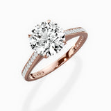 Channel Set Solitaire Engagement Ring