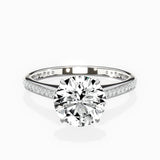 Channel Set Solitaire Engagement Ring
