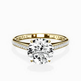 Channel Set Solitaire Engagement Ring