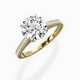 Channel Set Solitaire Engagement Ring