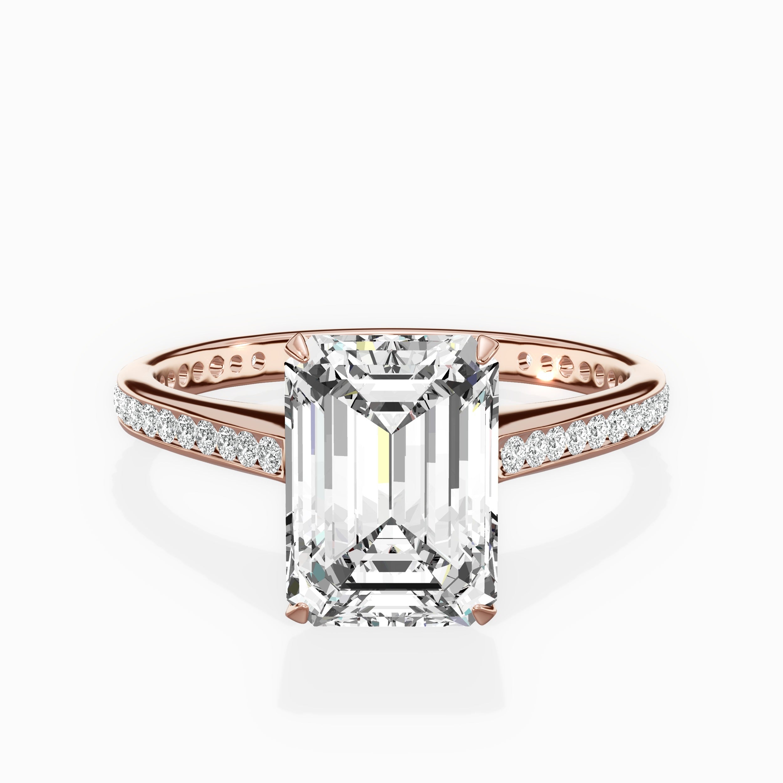 Channel Set Solitaire Engagement Ring