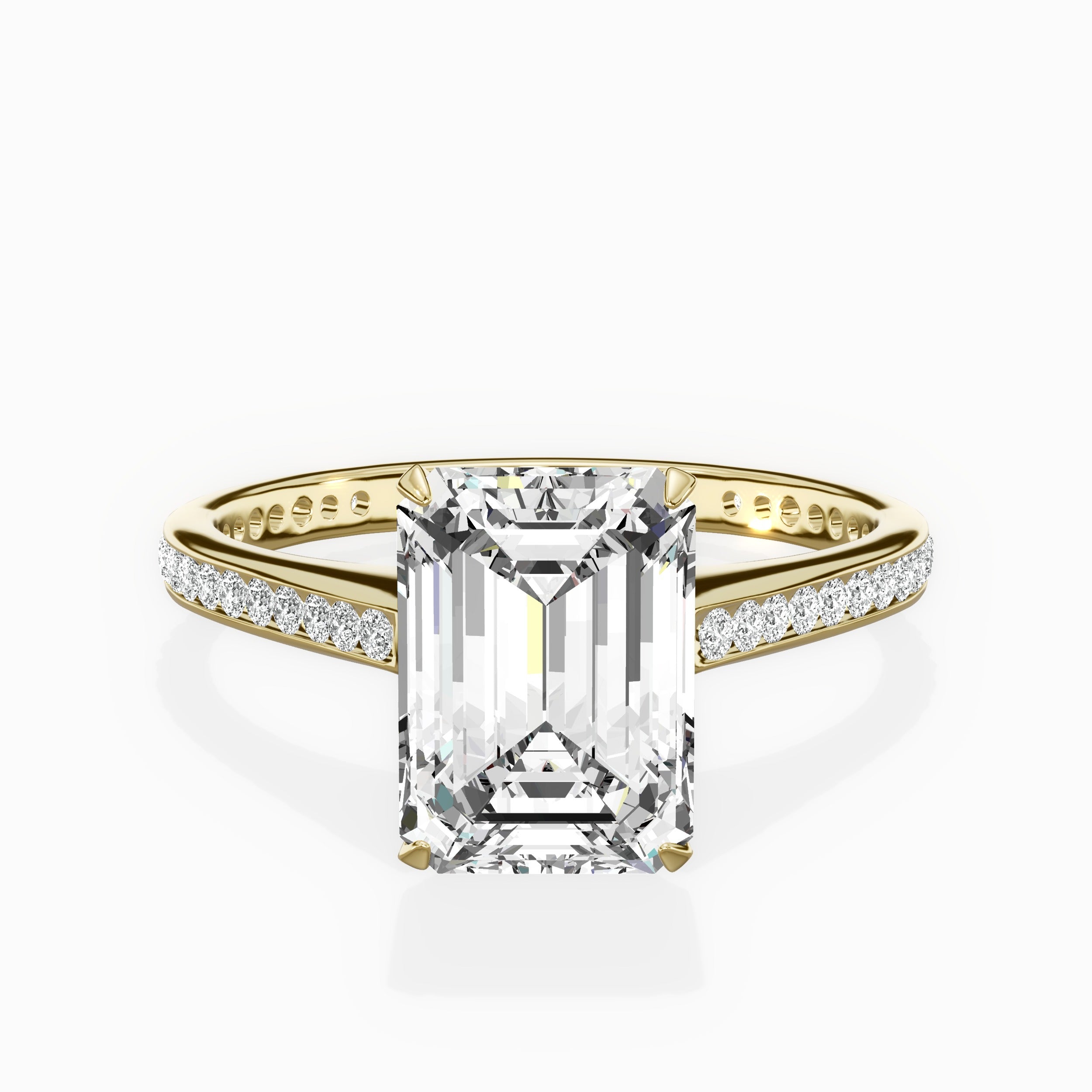 Channel Set Solitaire Engagement Ring