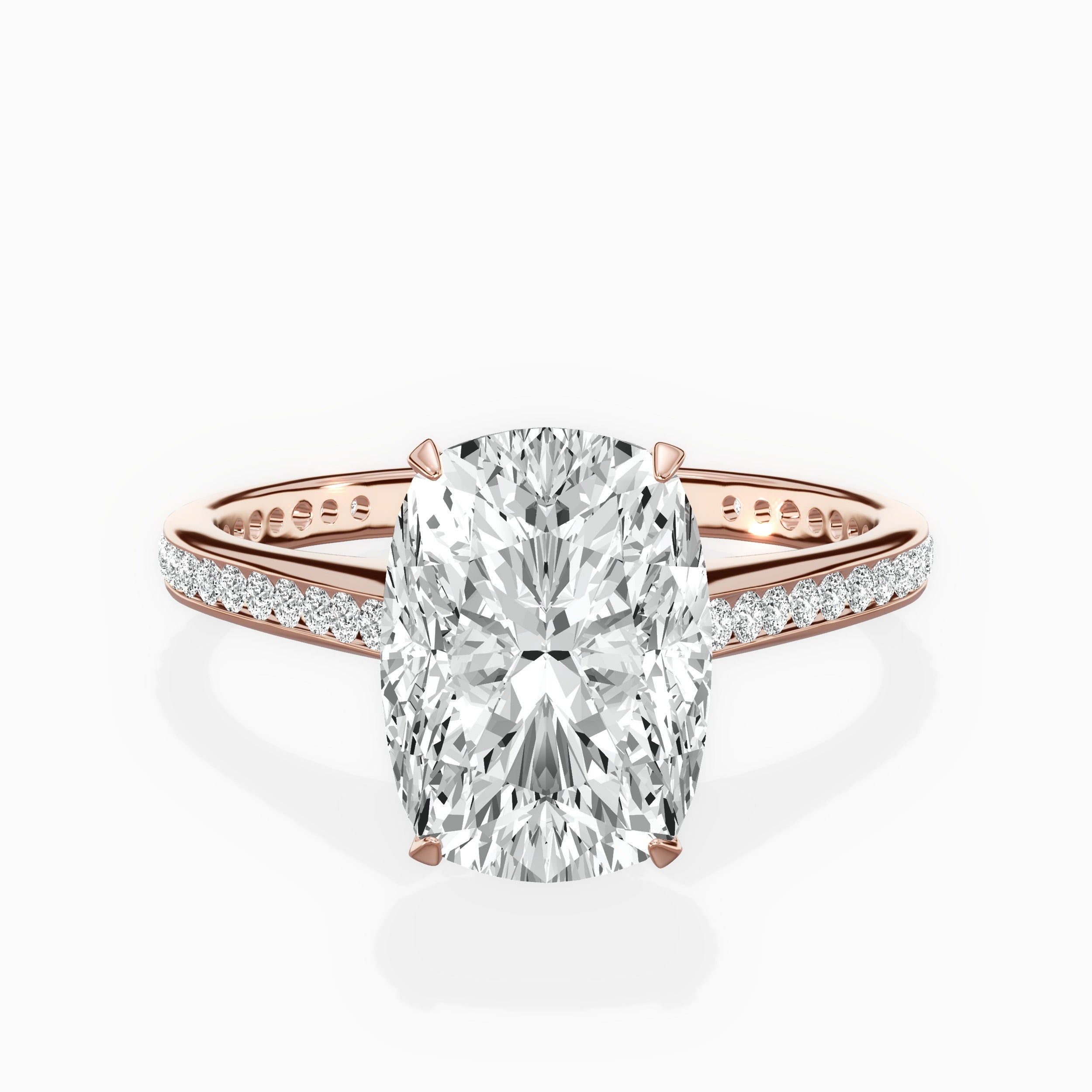 Channel Set Solitaire Engagement Ring