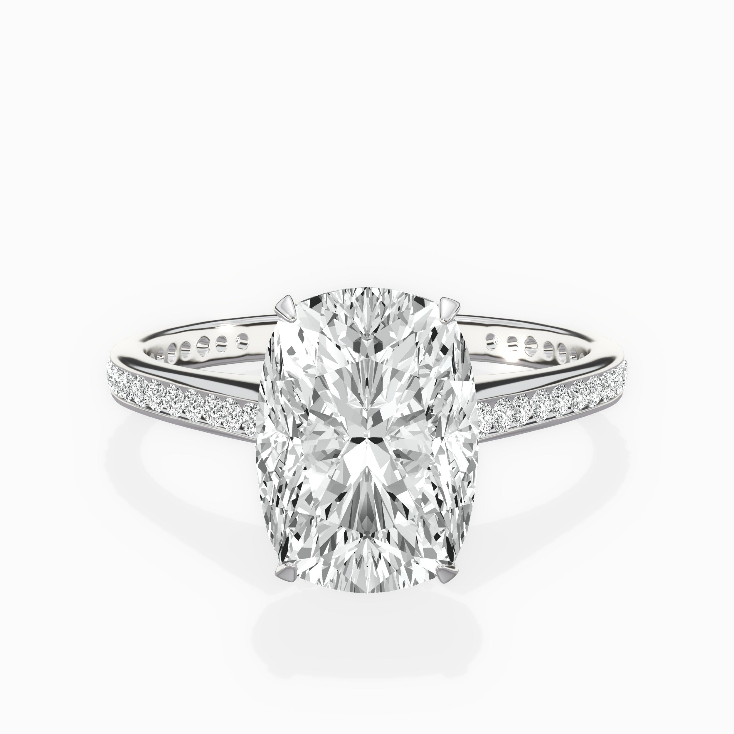 Channel Set Solitaire Engagement Ring