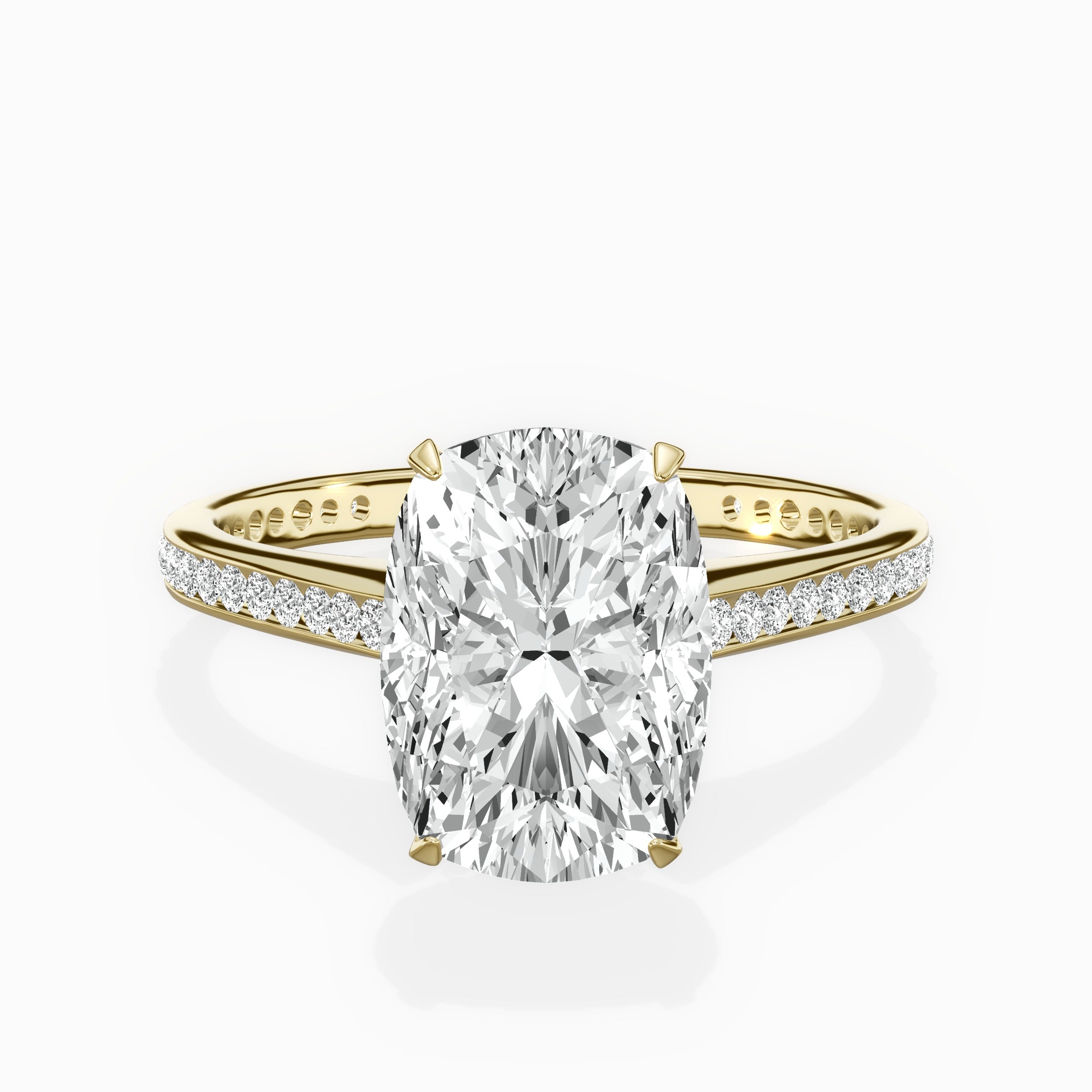 Channel Set Solitaire Engagement Ring