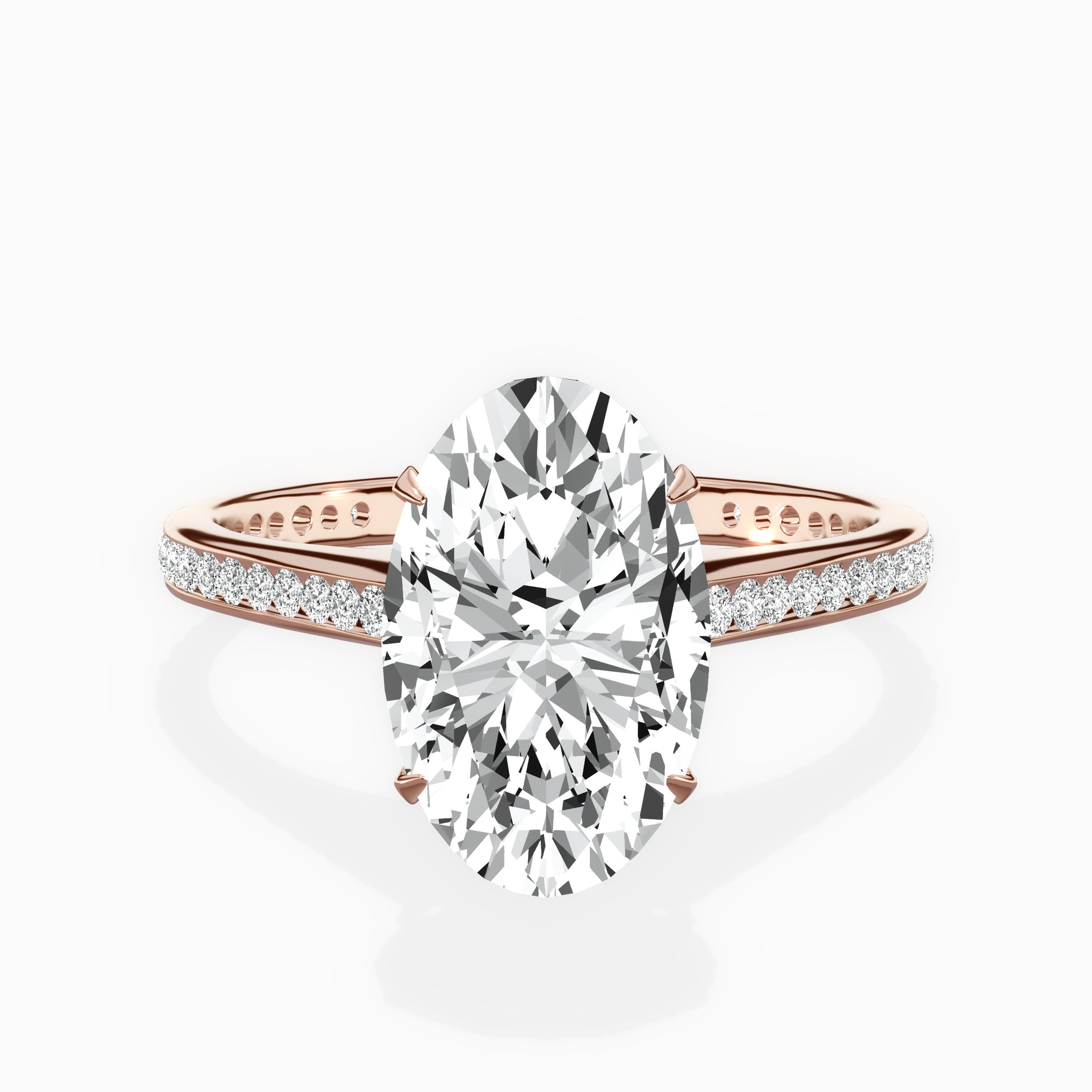Channel Set Solitaire Engagement Ring