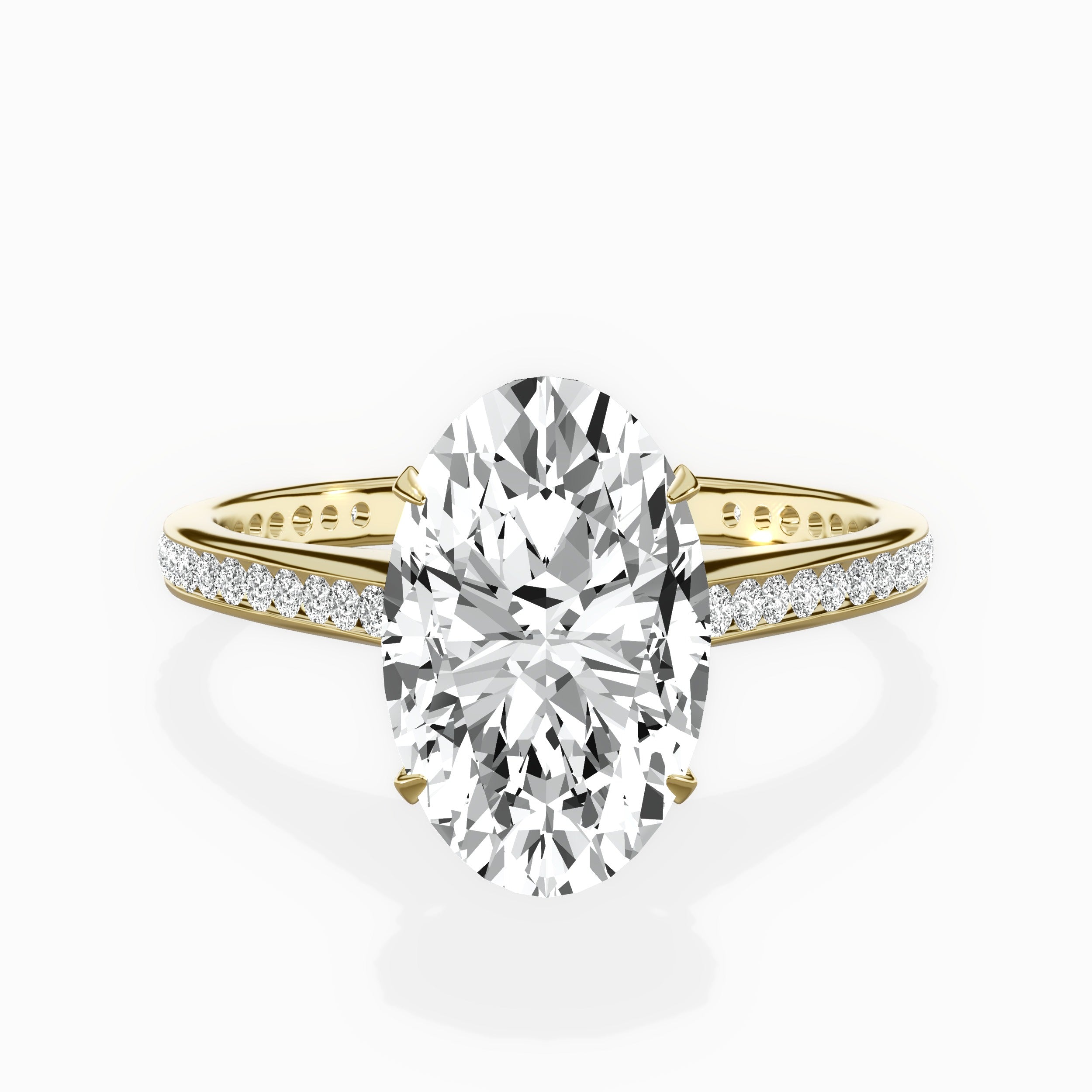 Channel Set Solitaire Engagement Ring