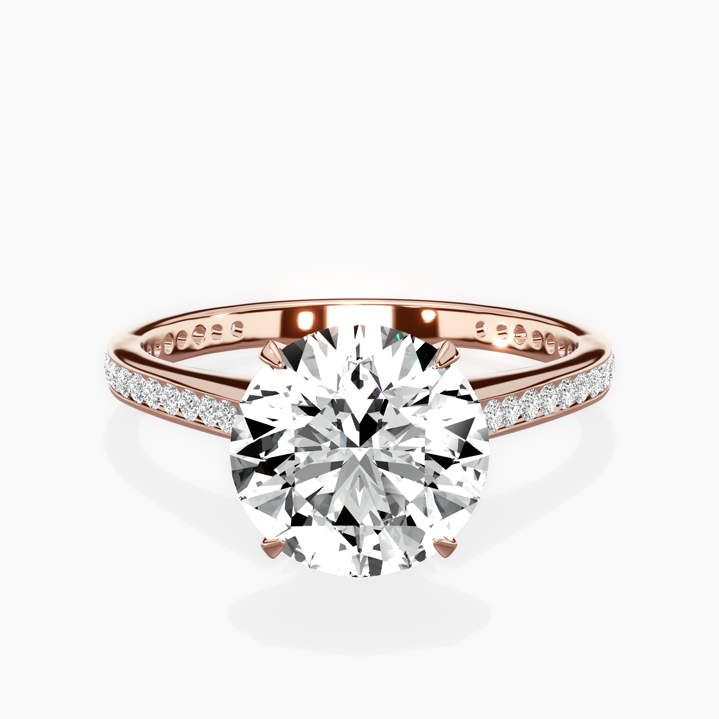 Channel Set Solitaire Engagement Ring