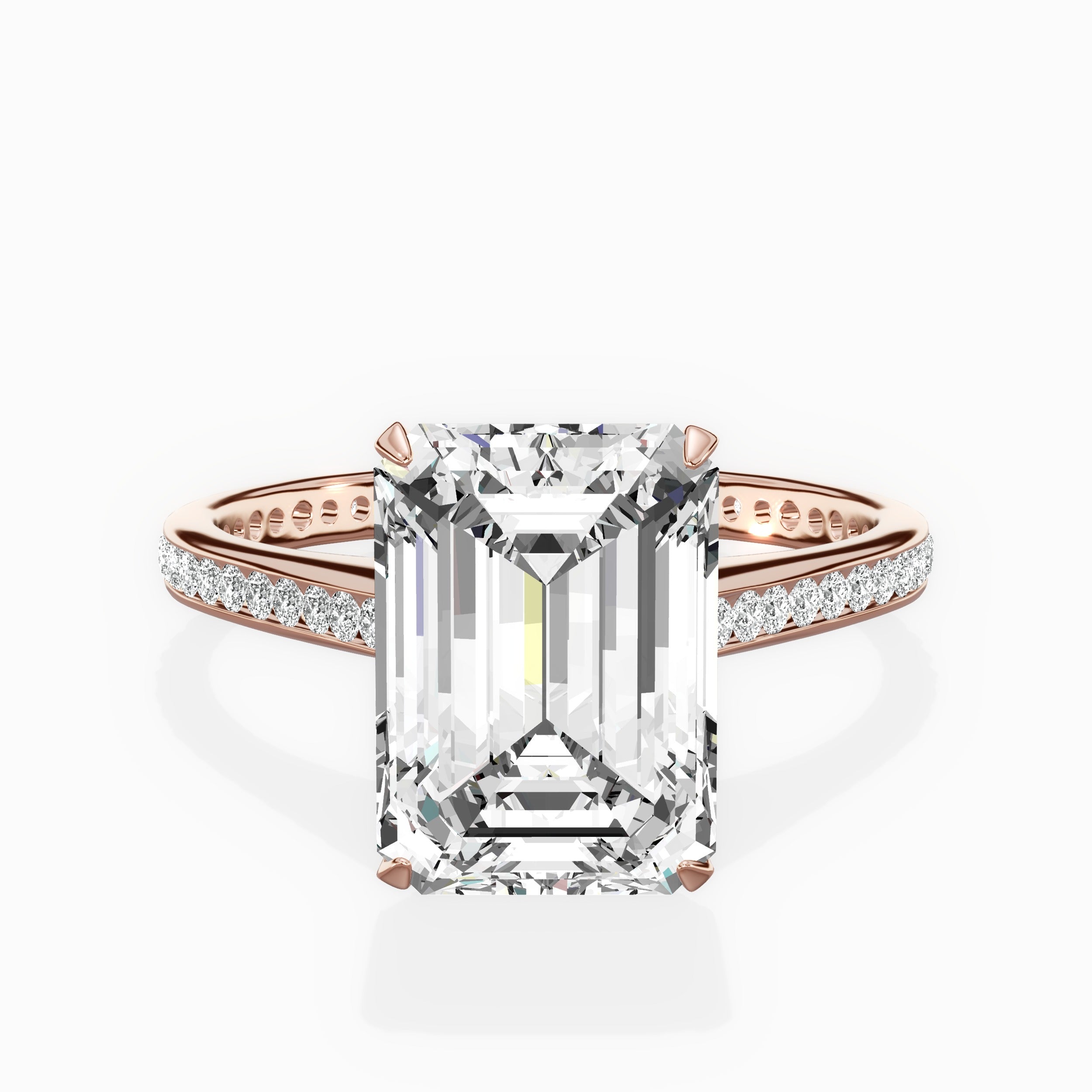 Channel Set Solitaire Engagement Ring