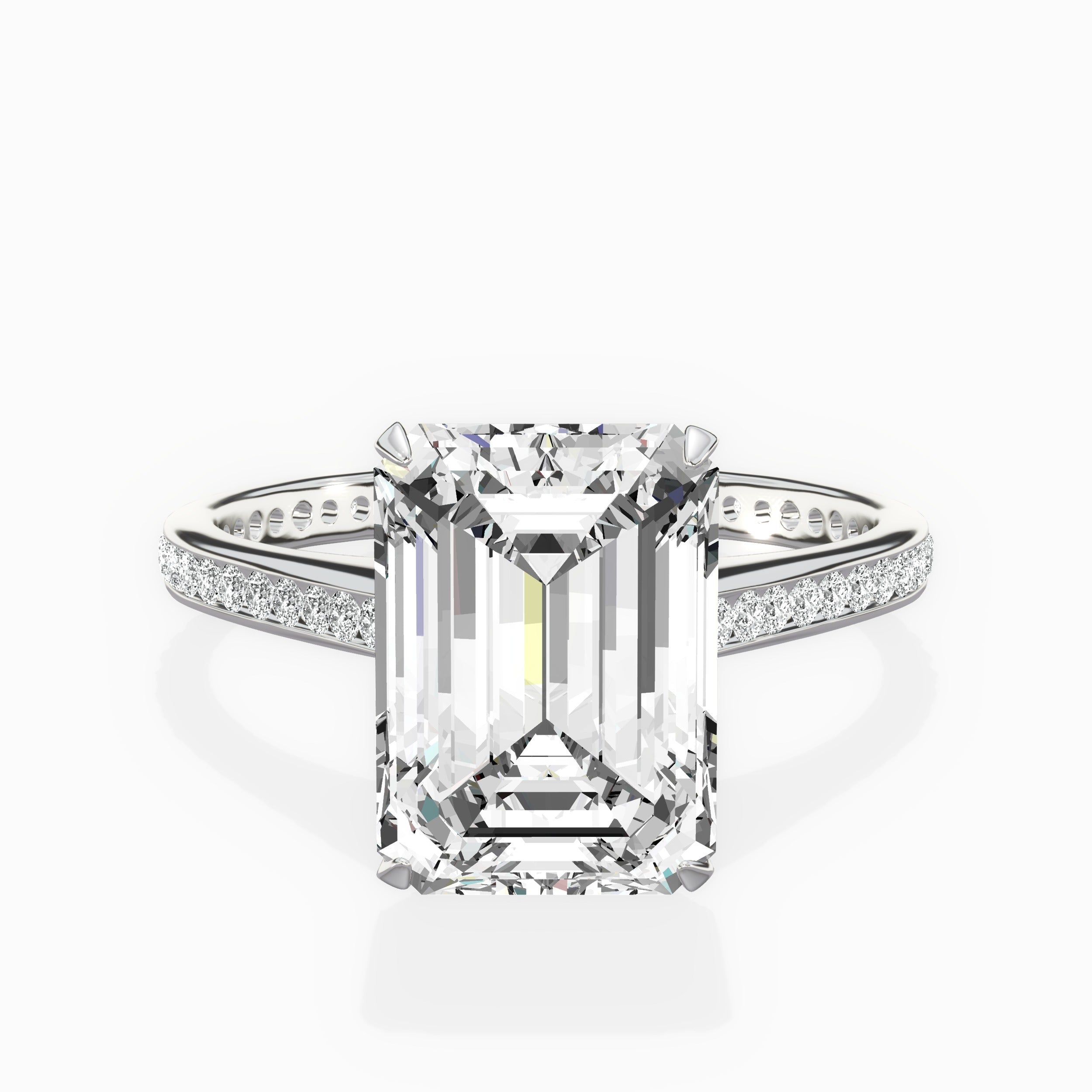 Channel Set Solitaire Engagement Ring