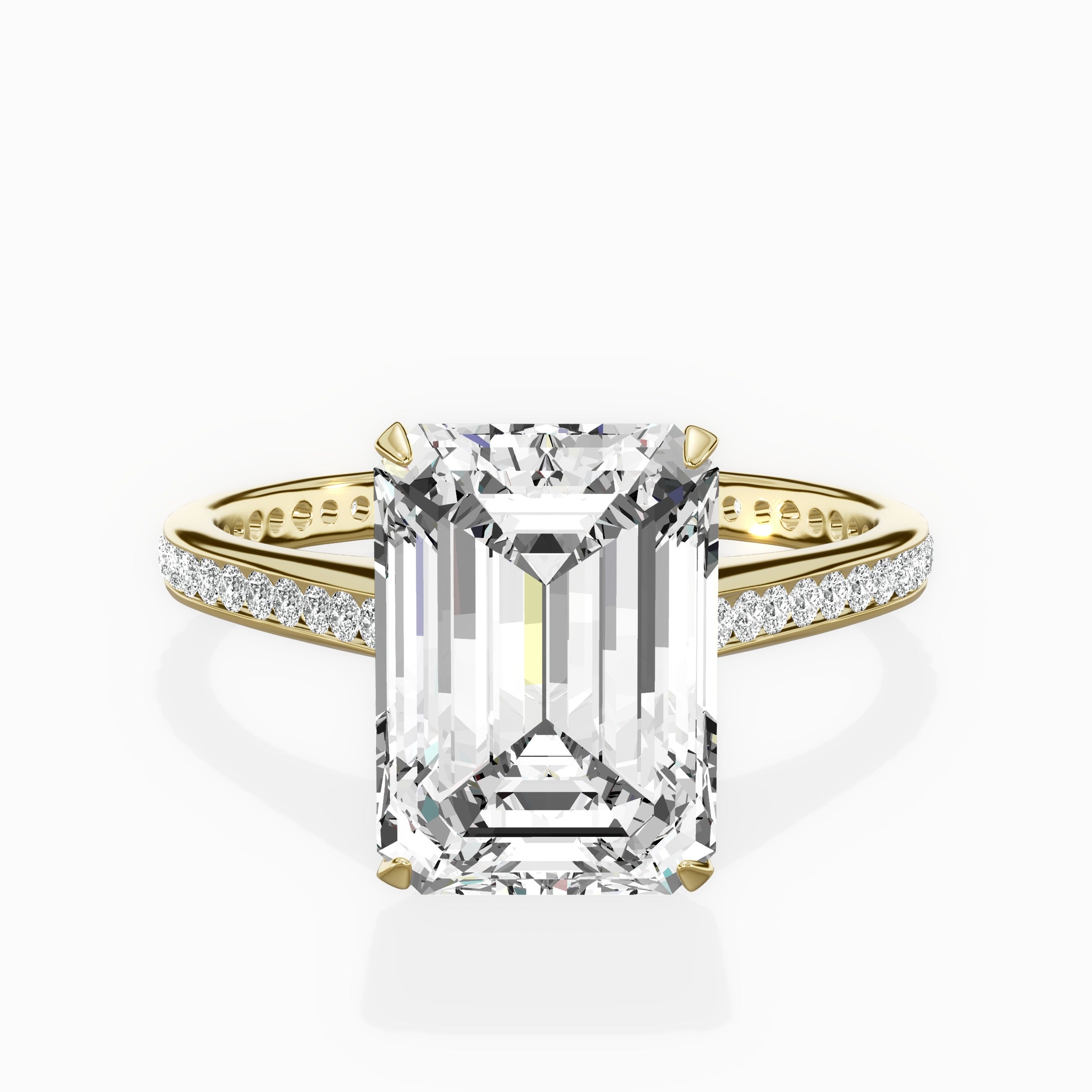 Channel Set Solitaire Engagement Ring