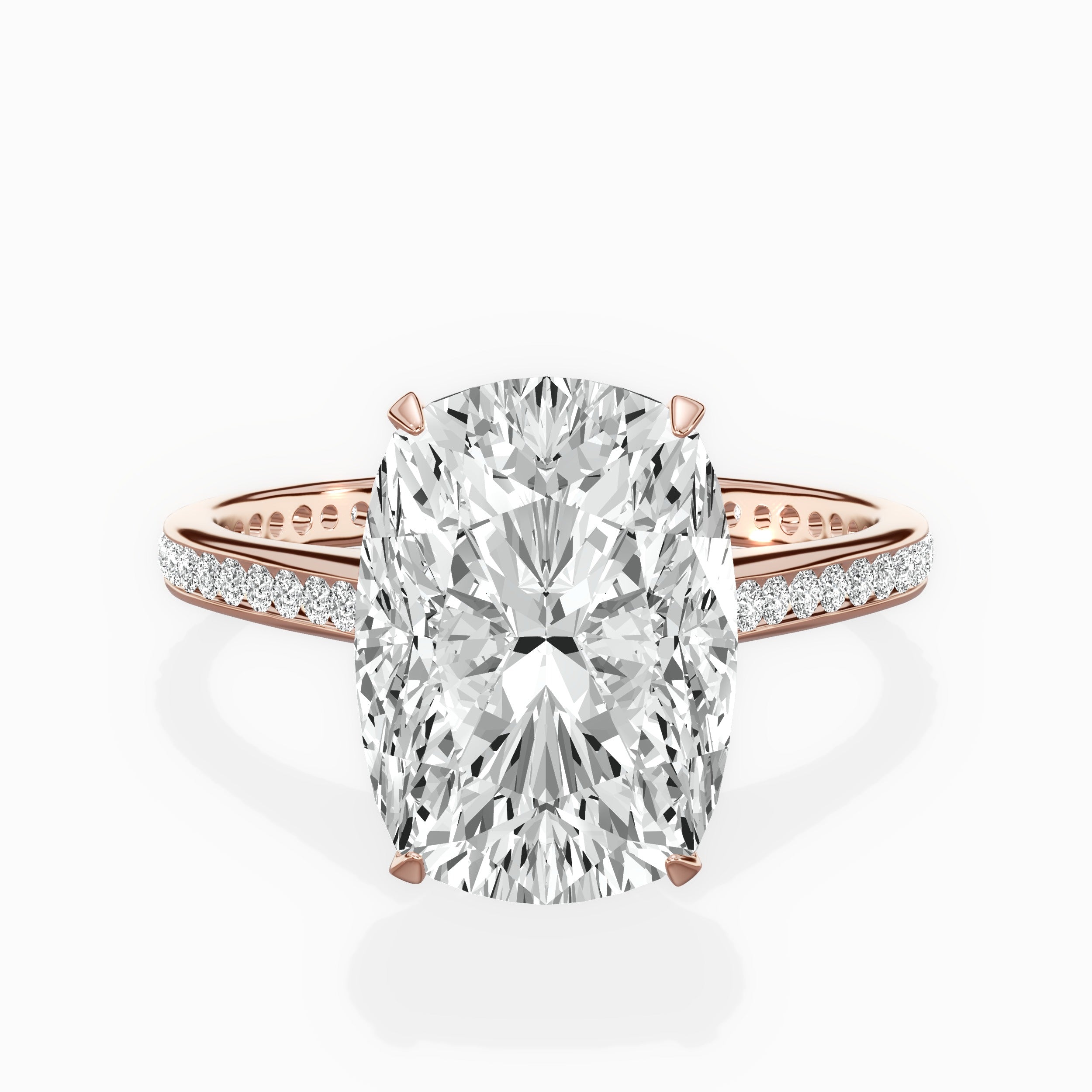 Channel Set Solitaire Engagement Ring