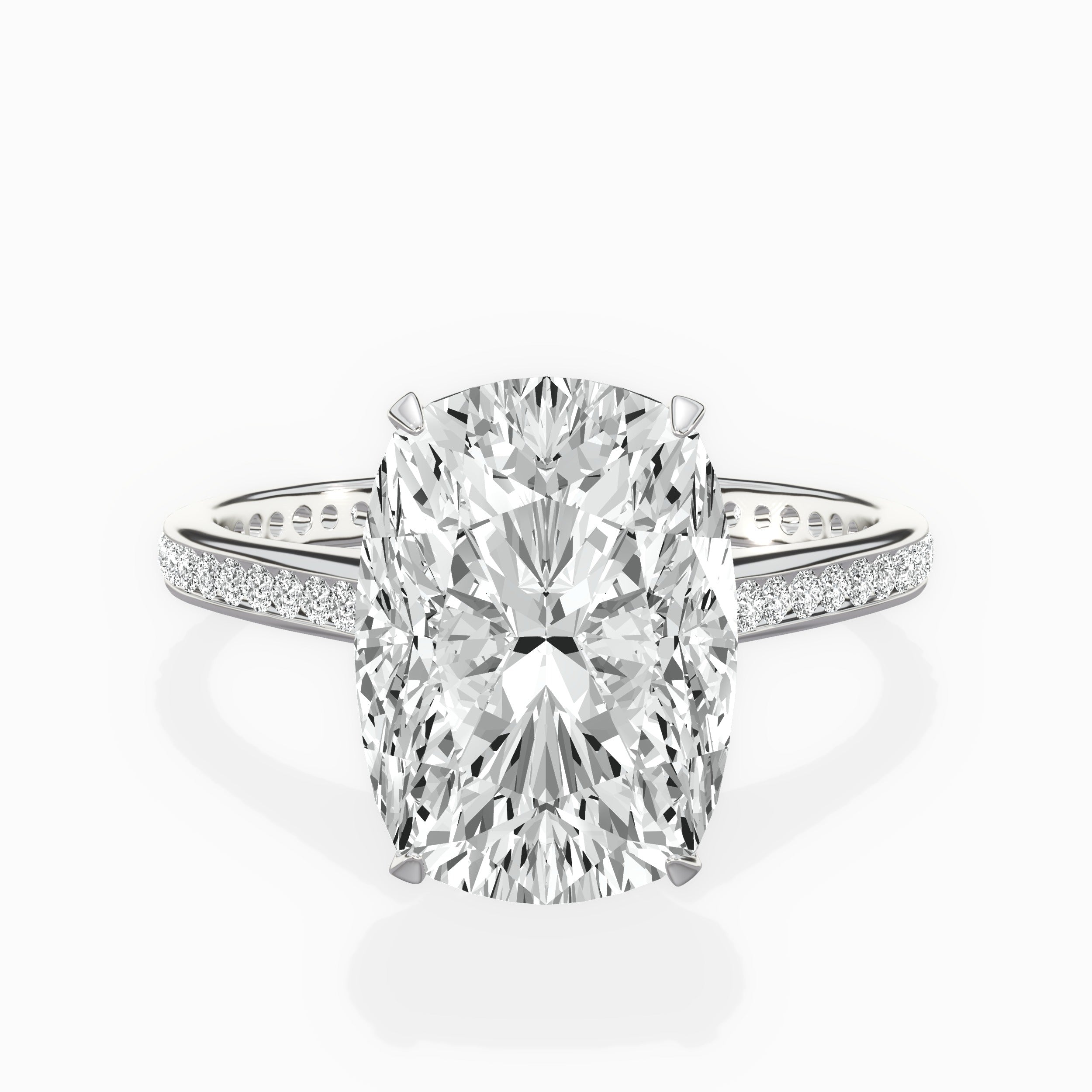 Channel Set Solitaire Engagement Ring