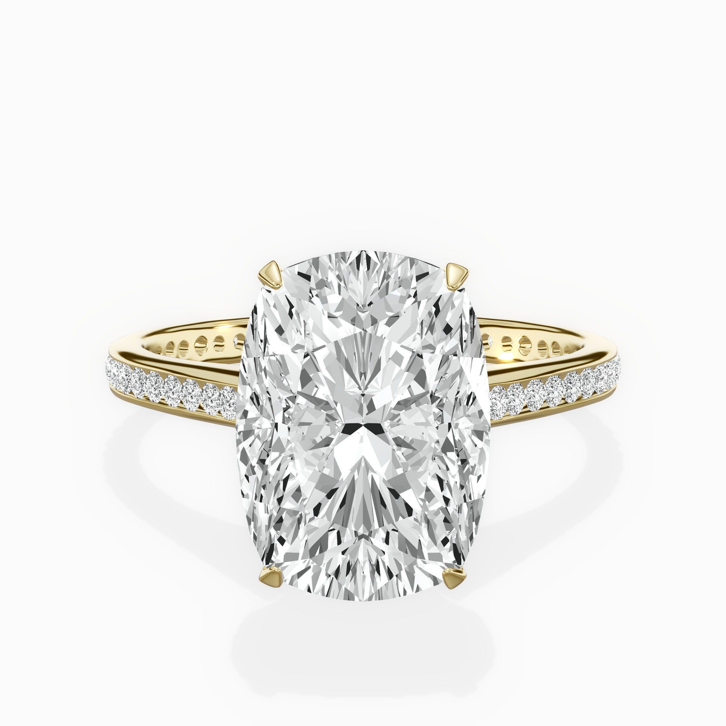 Channel Set Solitaire Engagement Ring