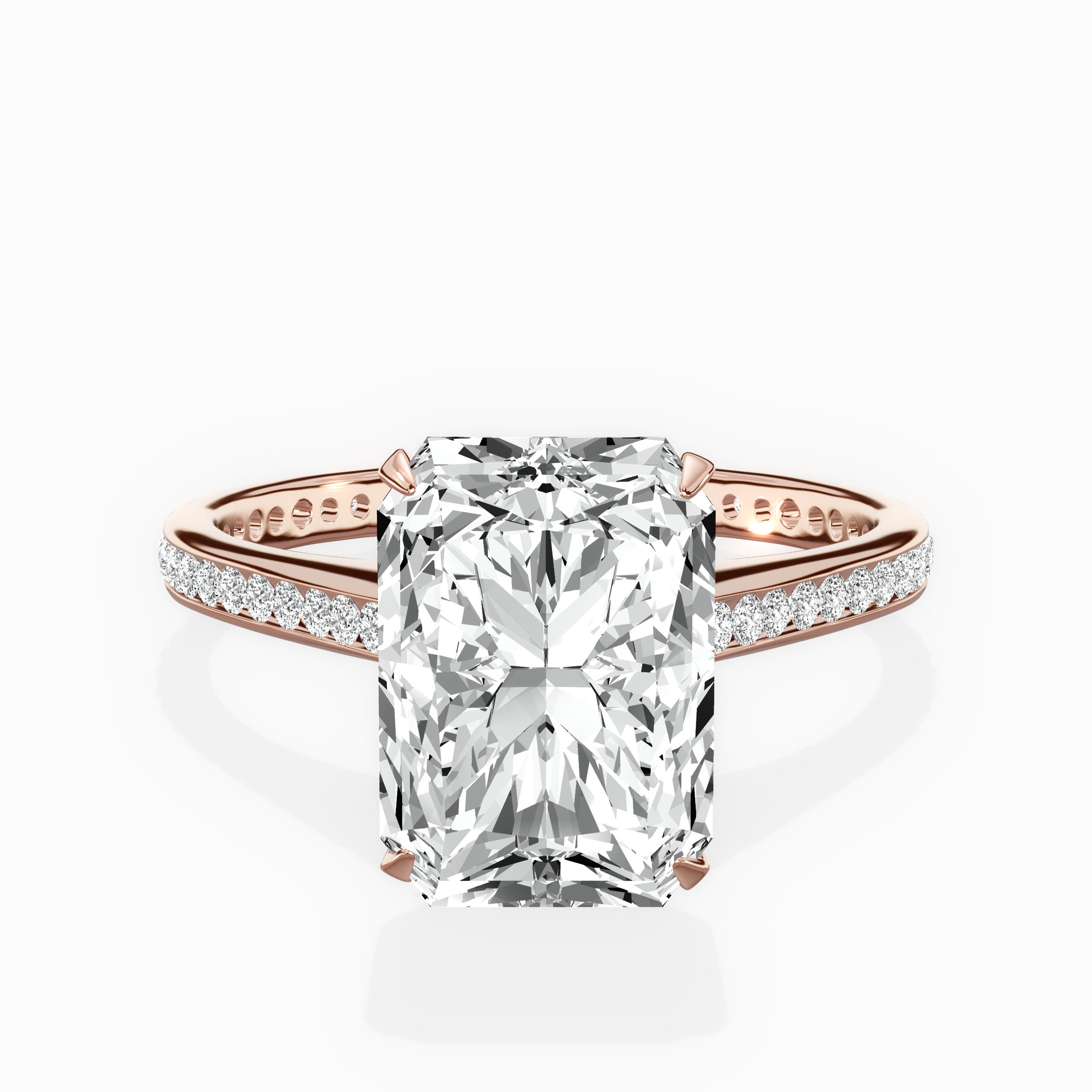 Channel Set Solitaire Engagement Ring