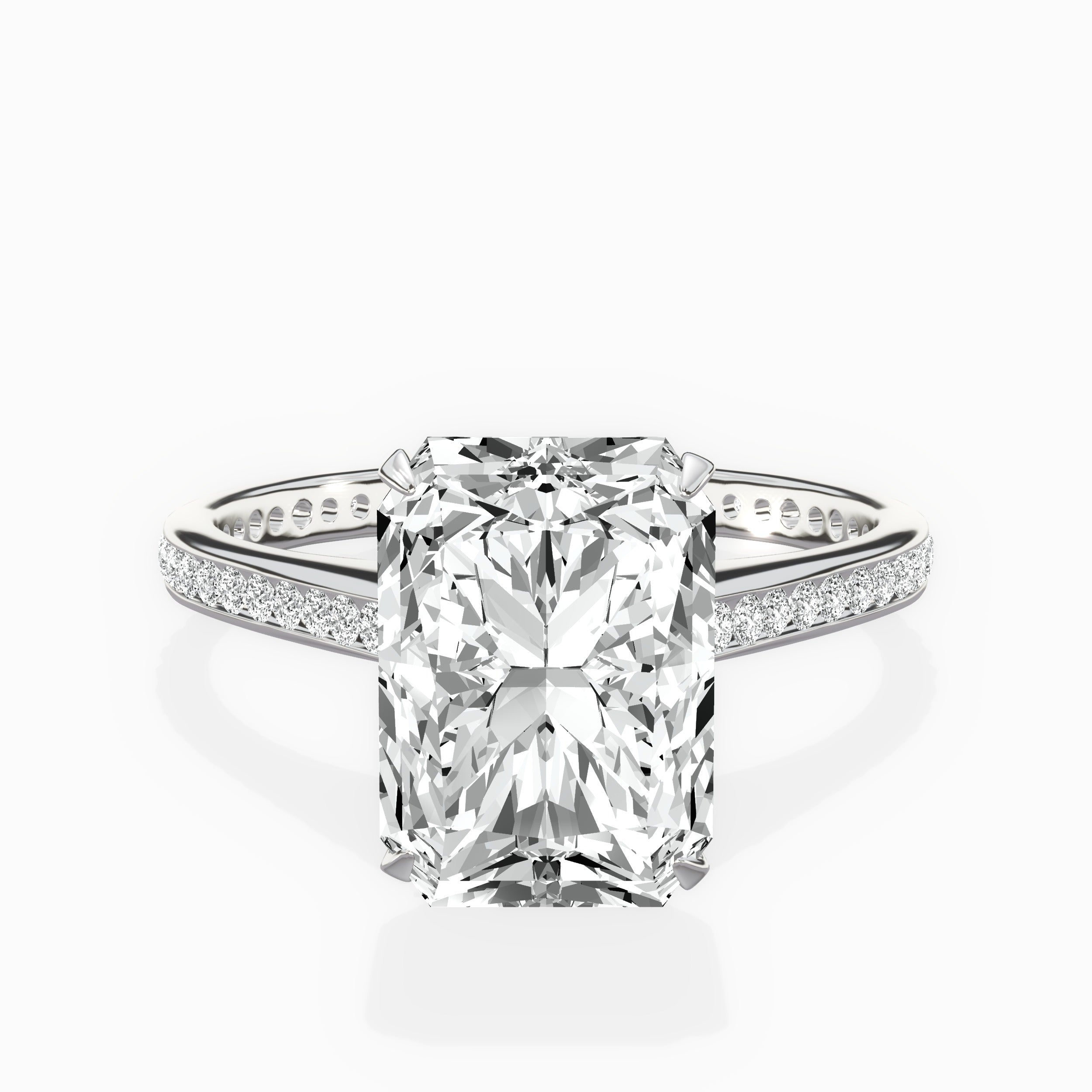 Channel Set Solitaire Engagement Ring