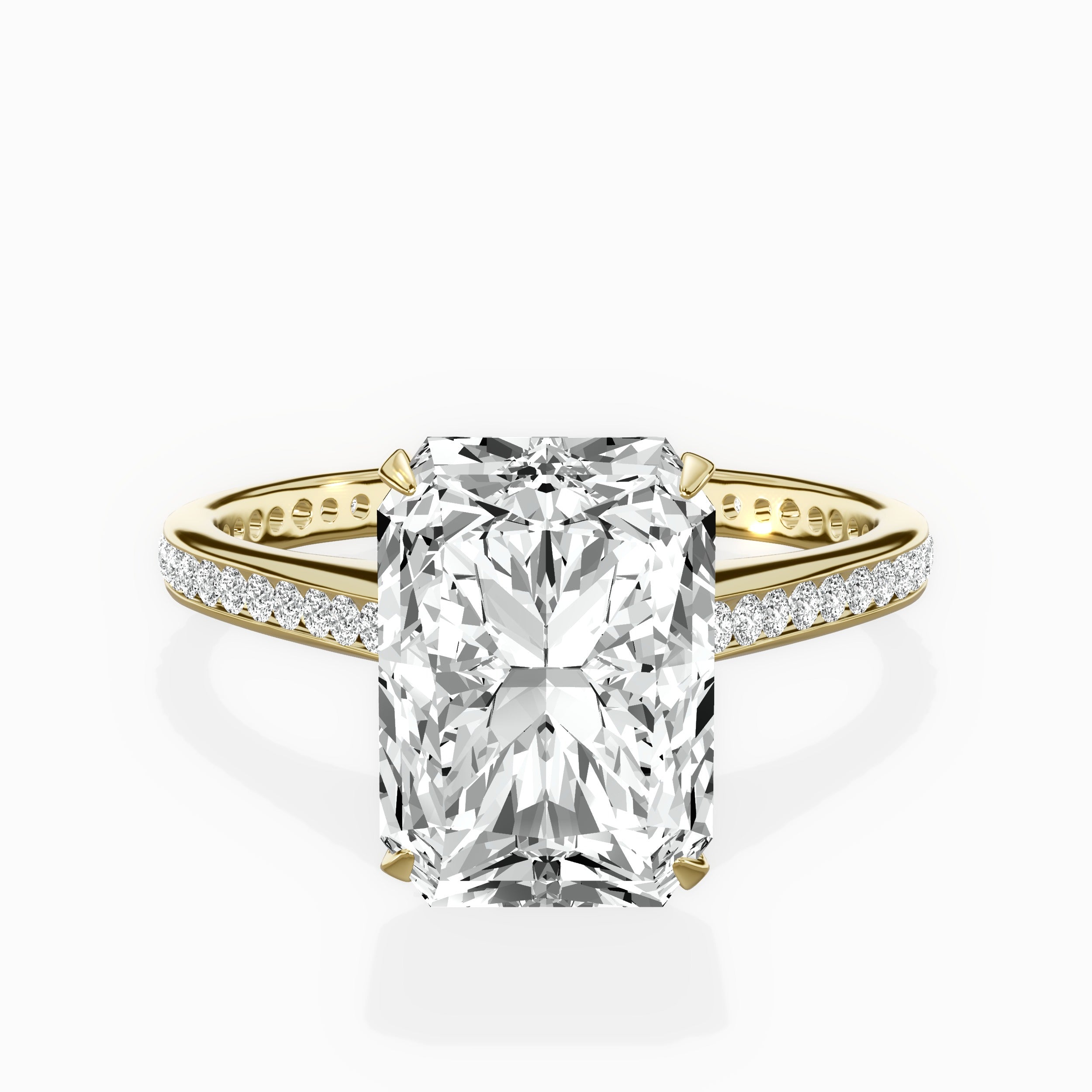 Channel Set Solitaire Engagement Ring