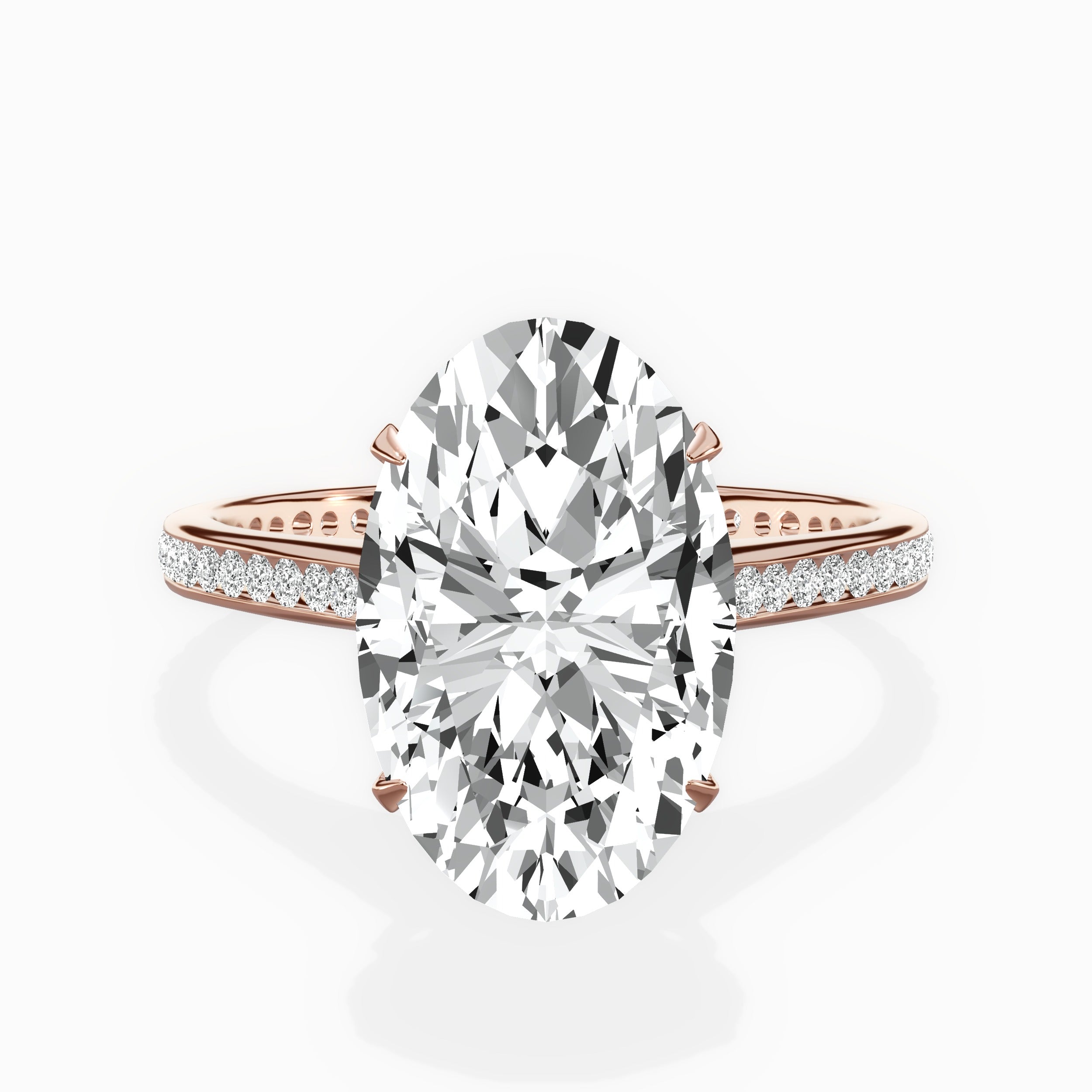 Channel Set Solitaire Engagement Ring