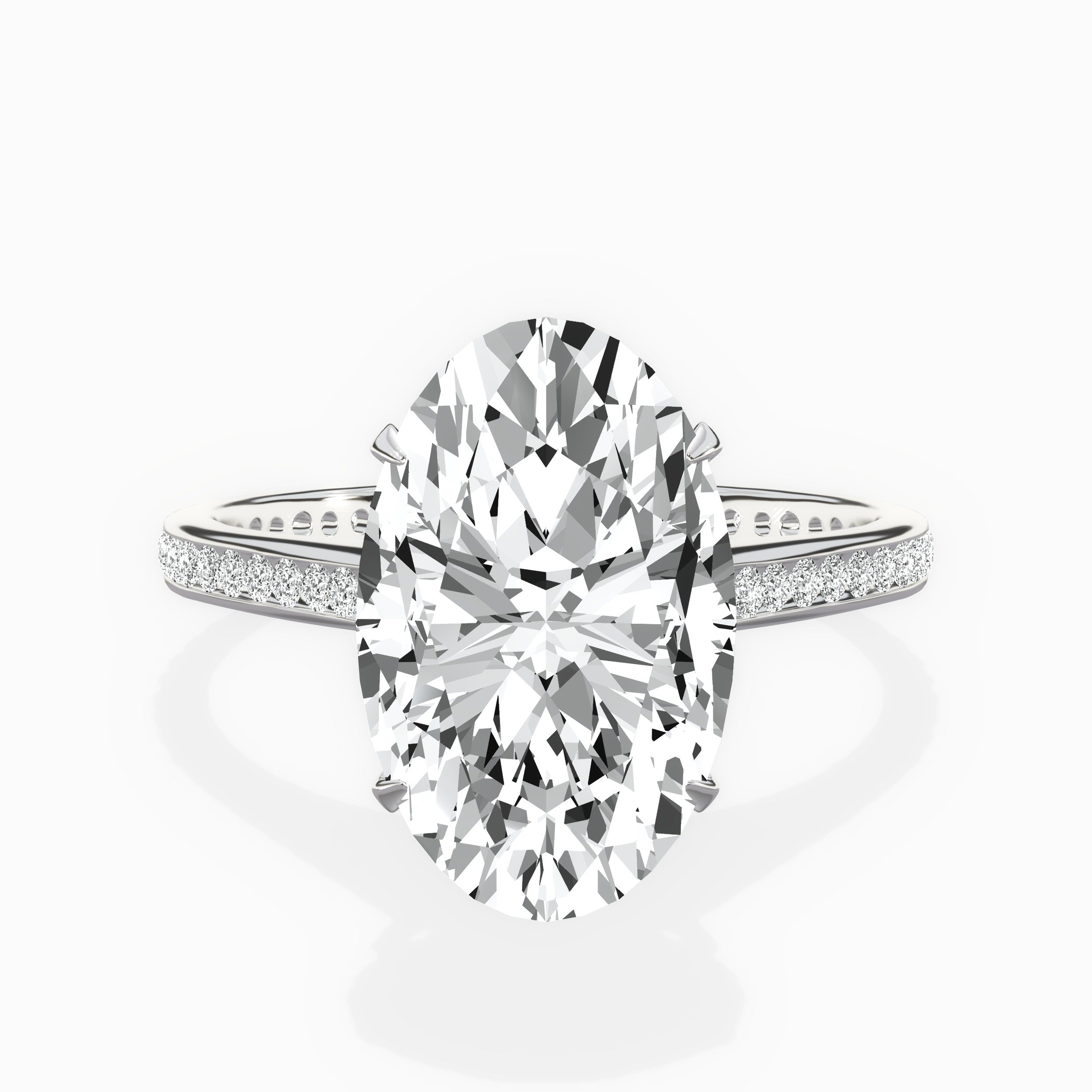 Channel Set Solitaire Engagement Ring