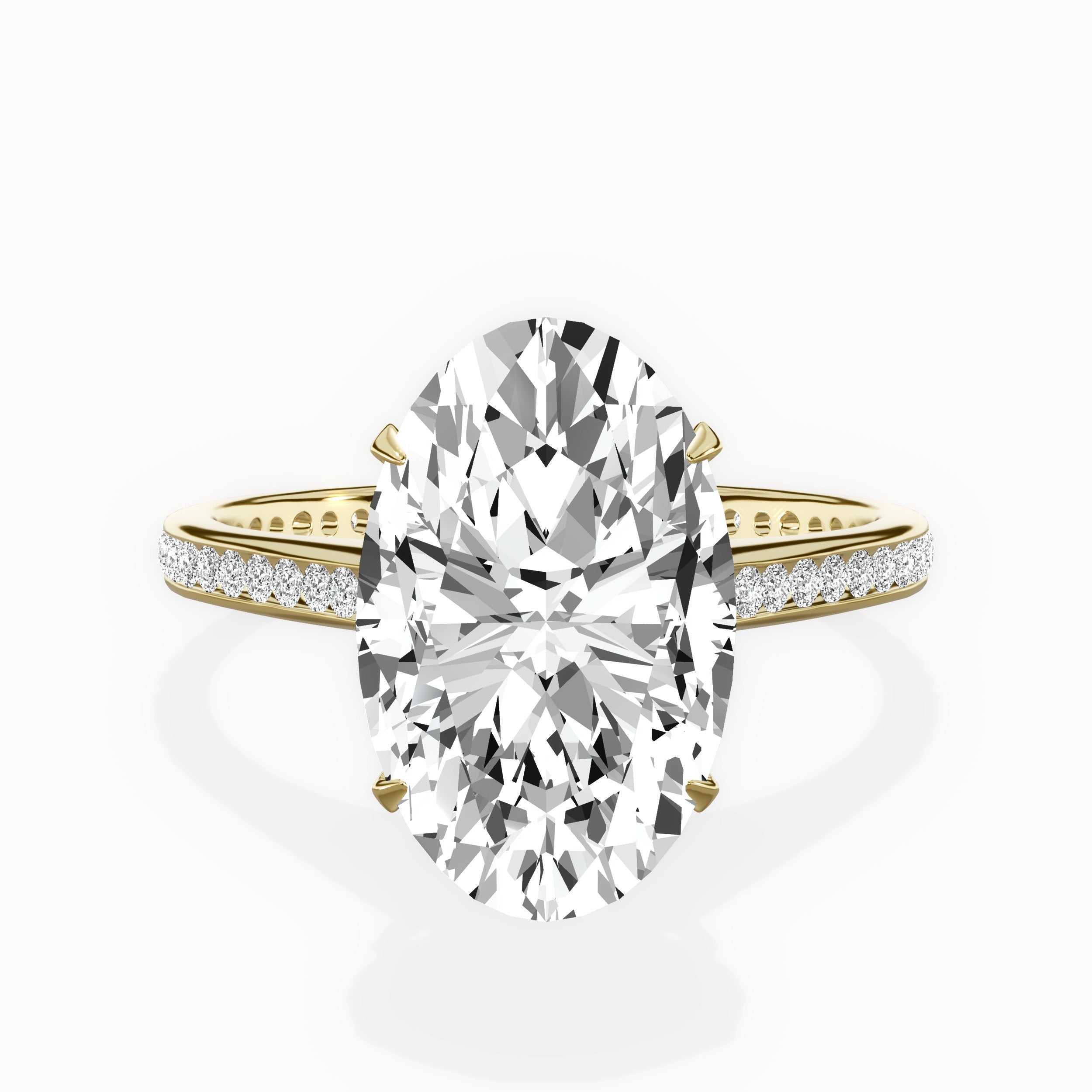 Channel Set Solitaire Engagement Ring