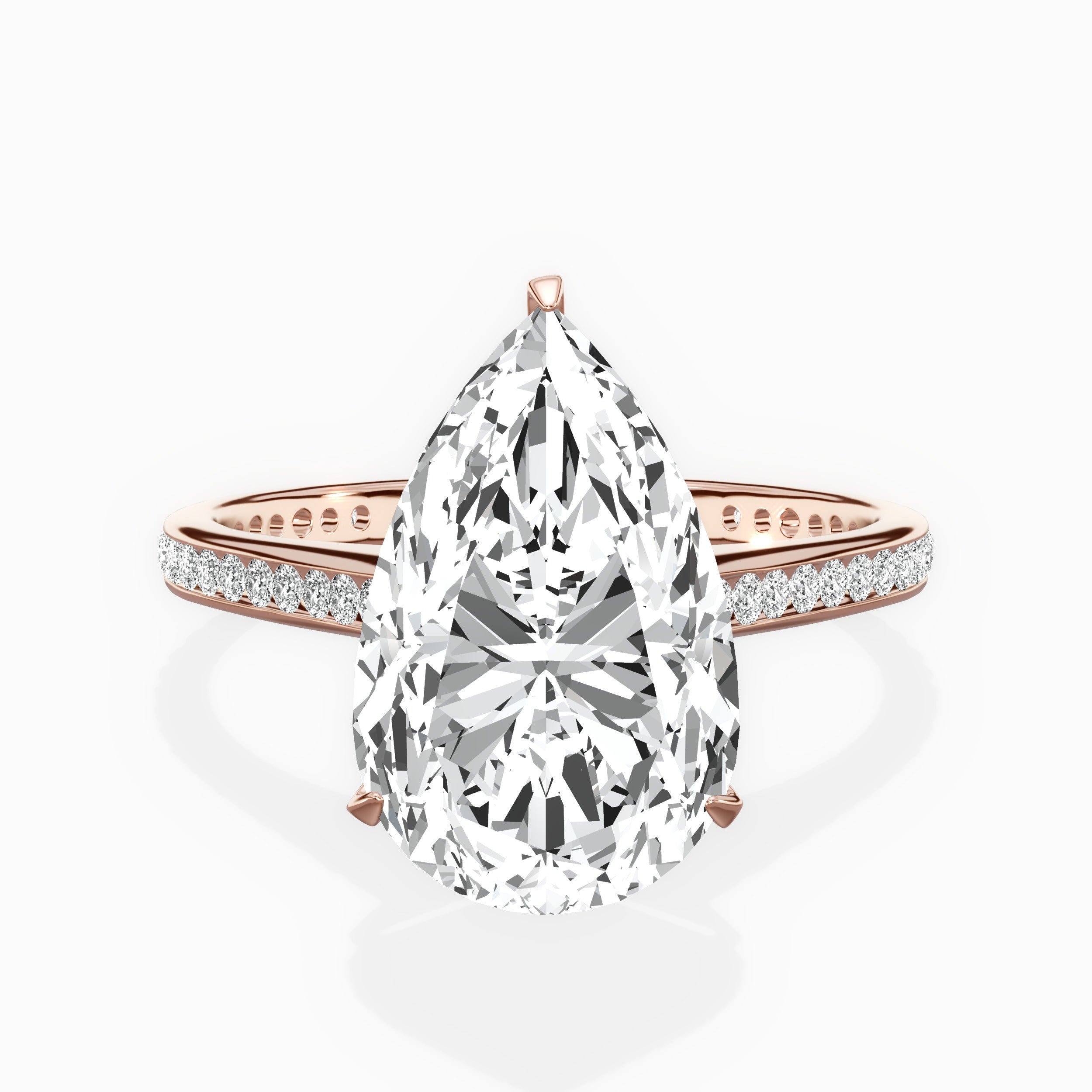 Channel Set Solitaire Engagement Ring