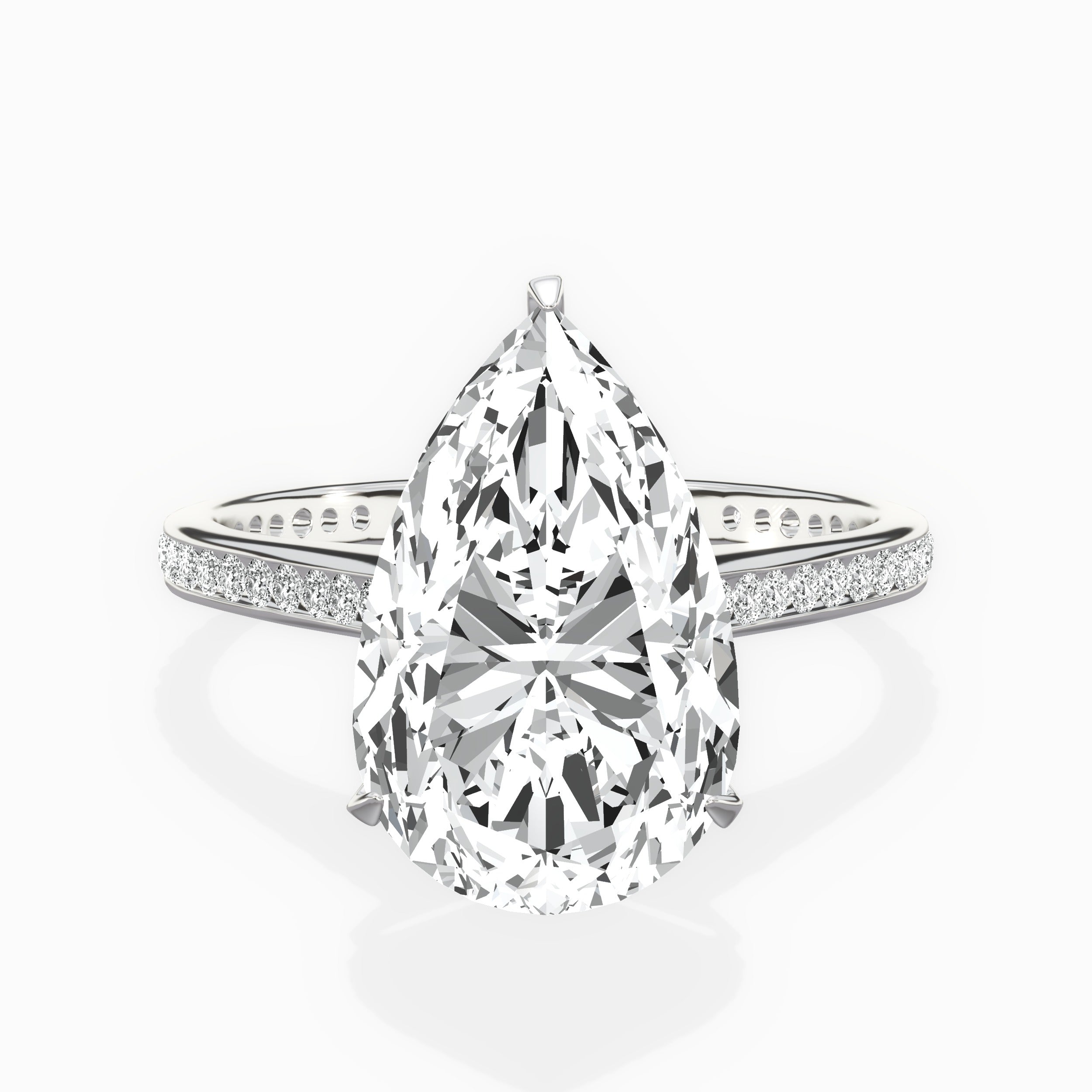 Channel Set Solitaire Engagement Ring