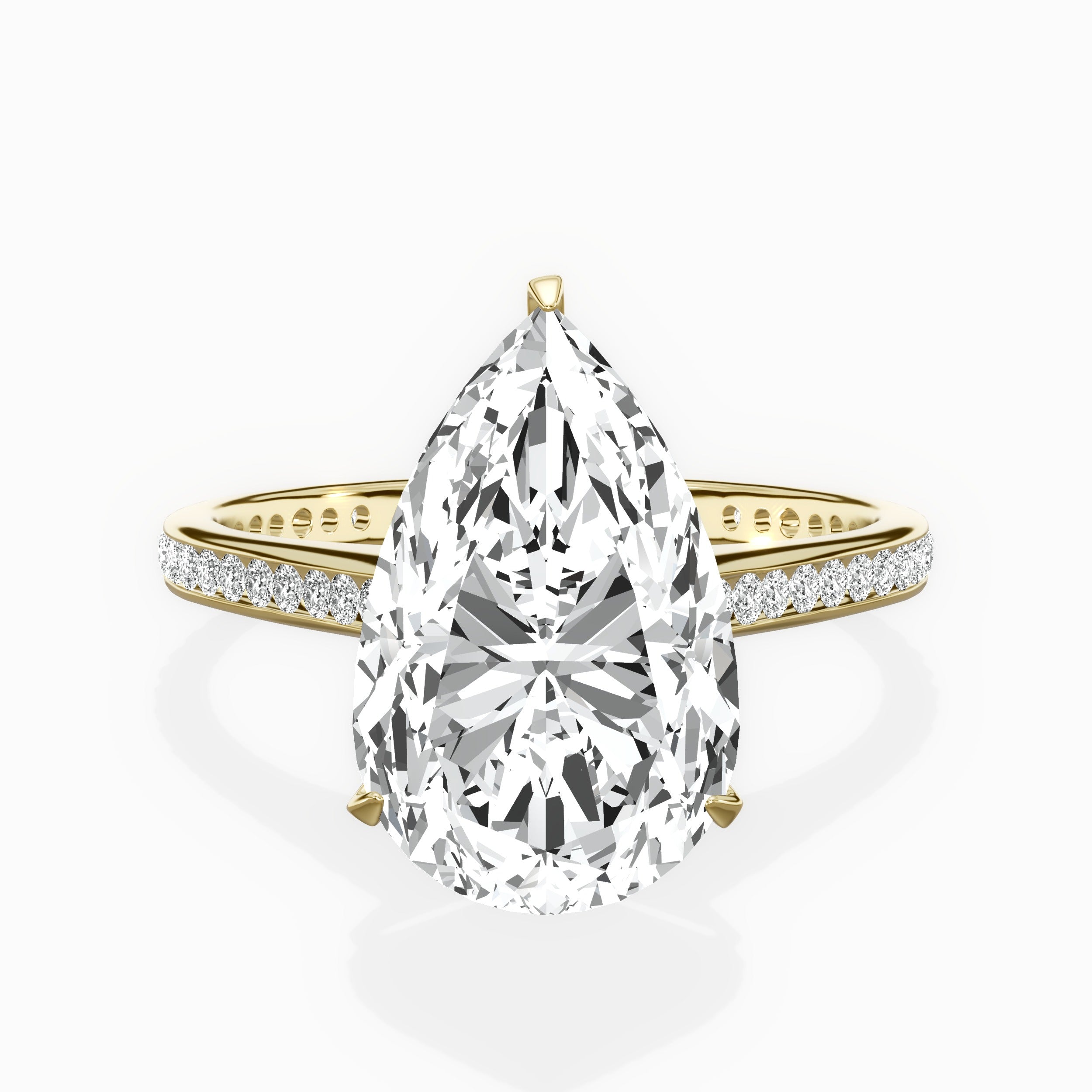 Channel Set Solitaire Engagement Ring