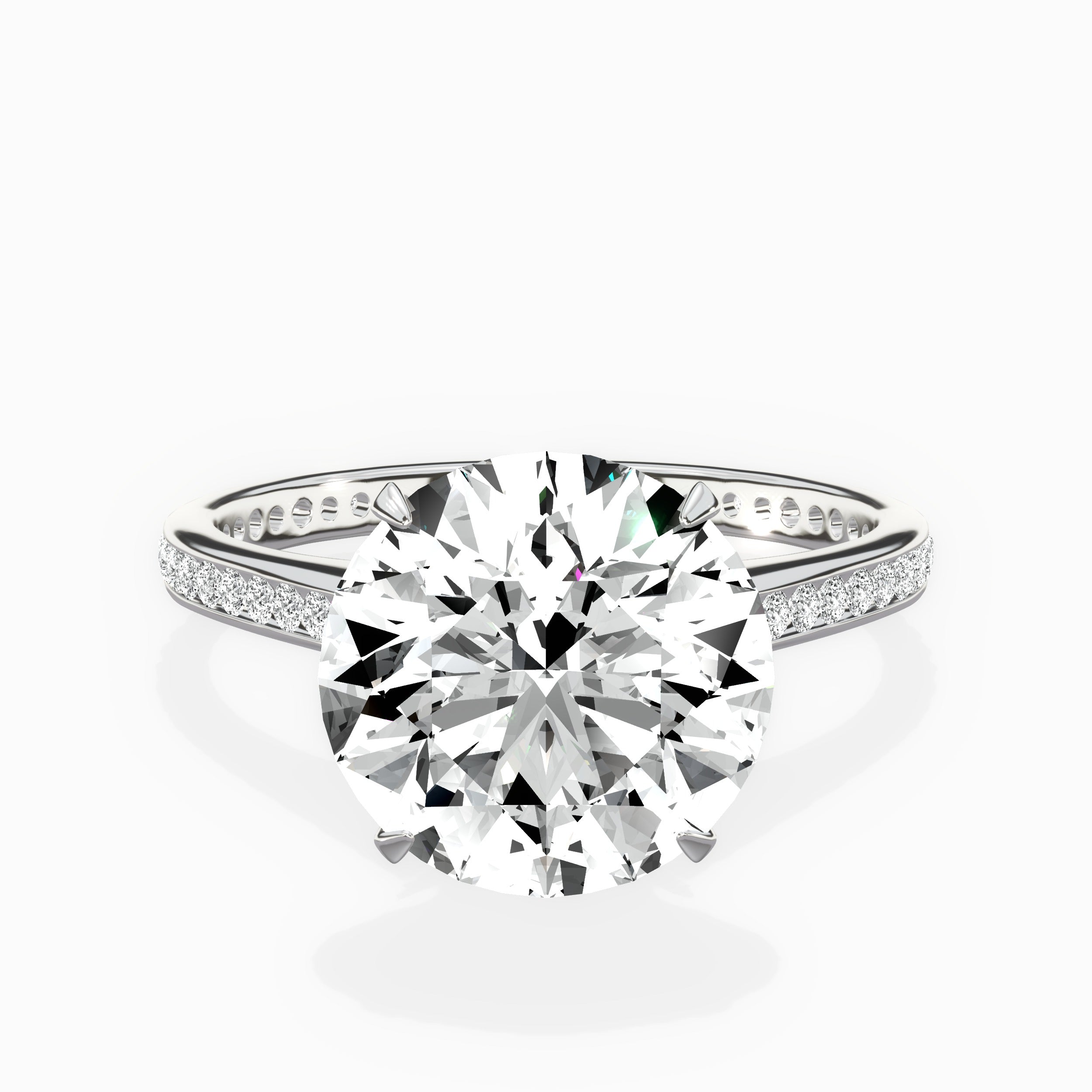 Channel Set Solitaire Engagement Ring