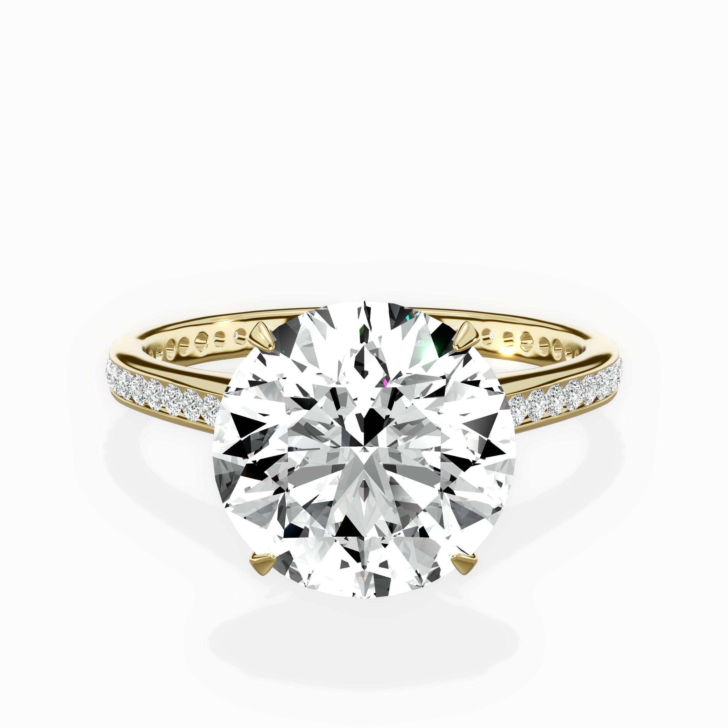 Channel Set Solitaire Engagement Ring