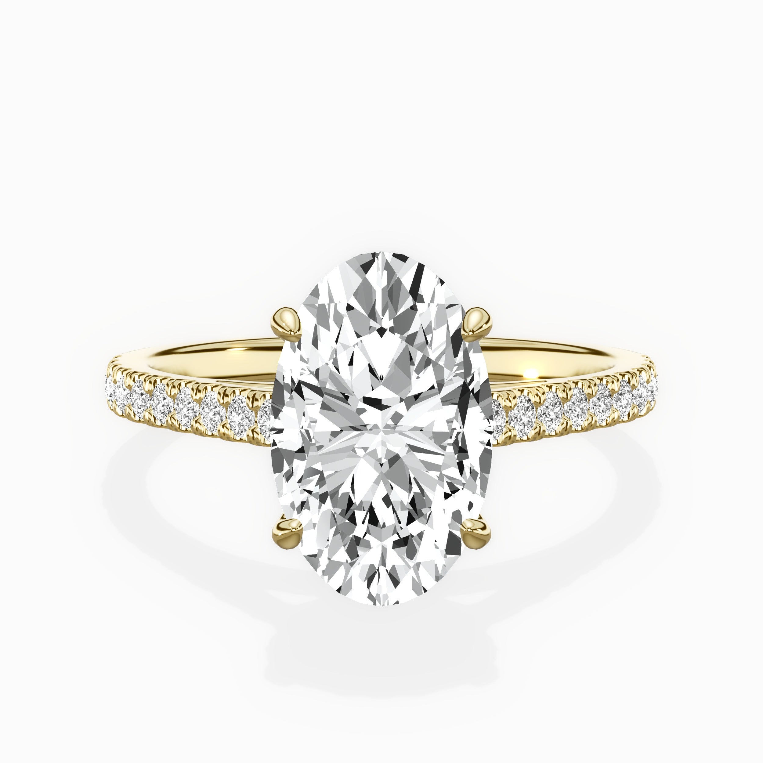Sorte Solitaire Oval Engagement Ring in Yellow Gold