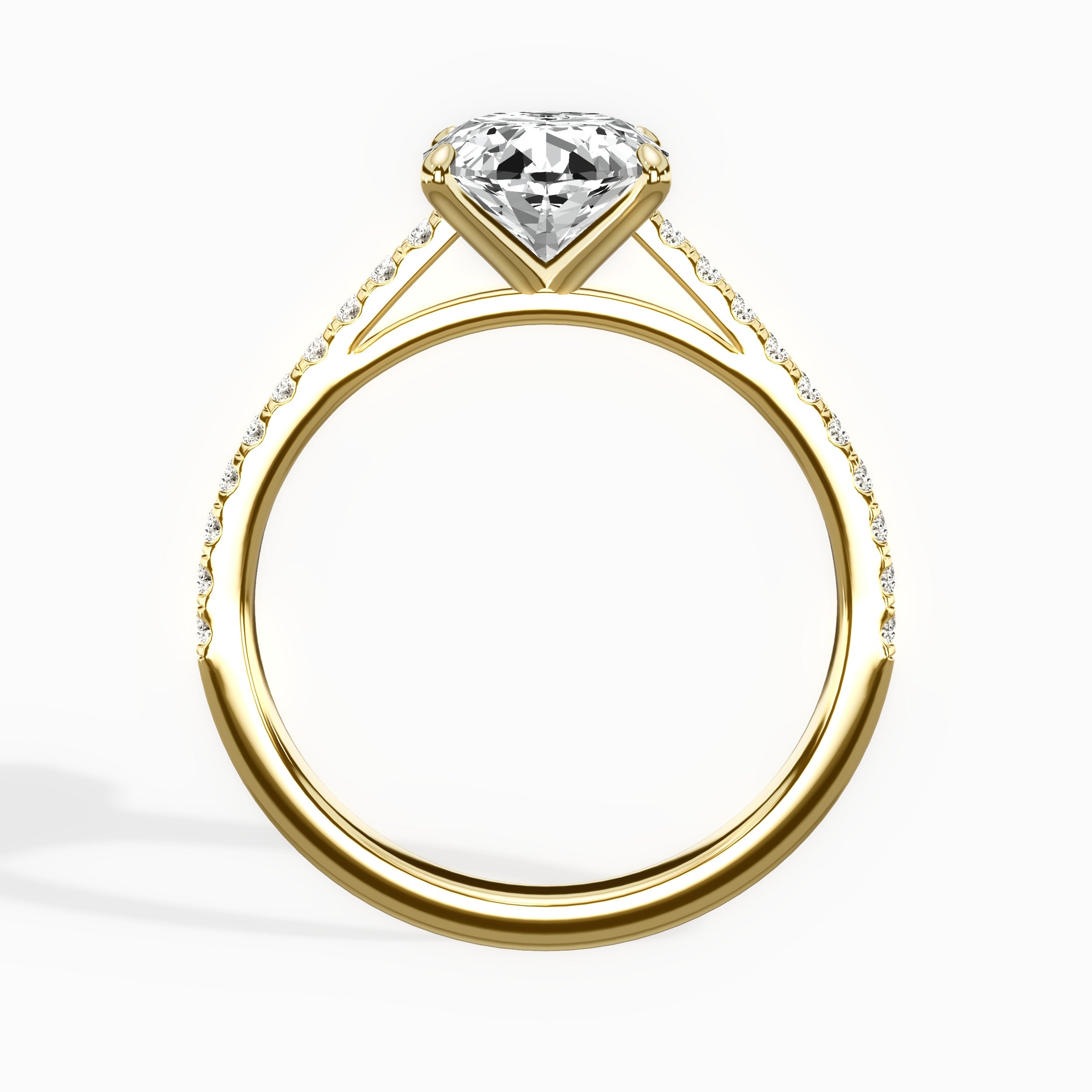 Sorte Solitaire Oval Engagement Ring in Yellow Gold