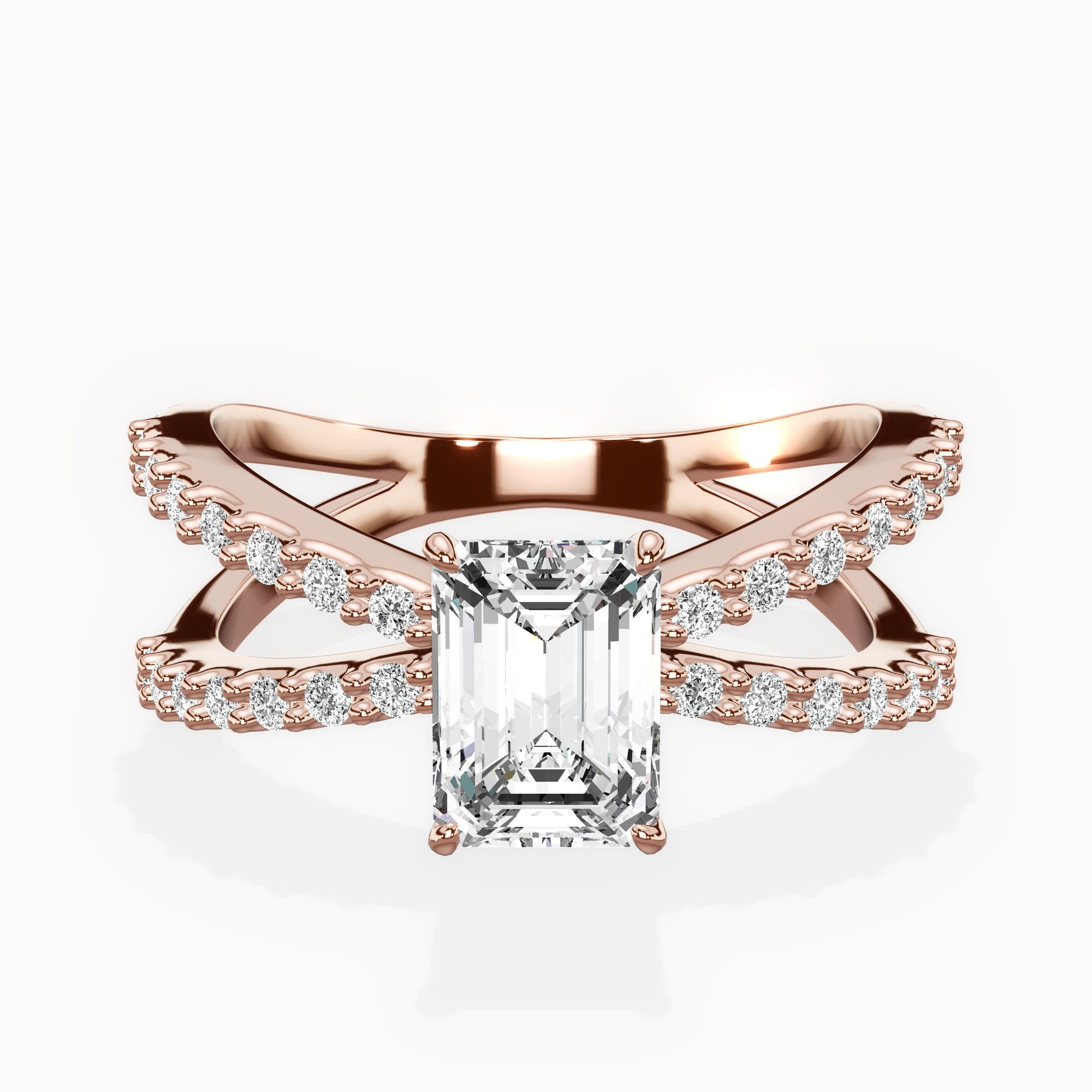 Reverse Shank Solitaire Engagement Ring