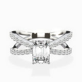 Reverse Shank Solitaire Engagement Ring